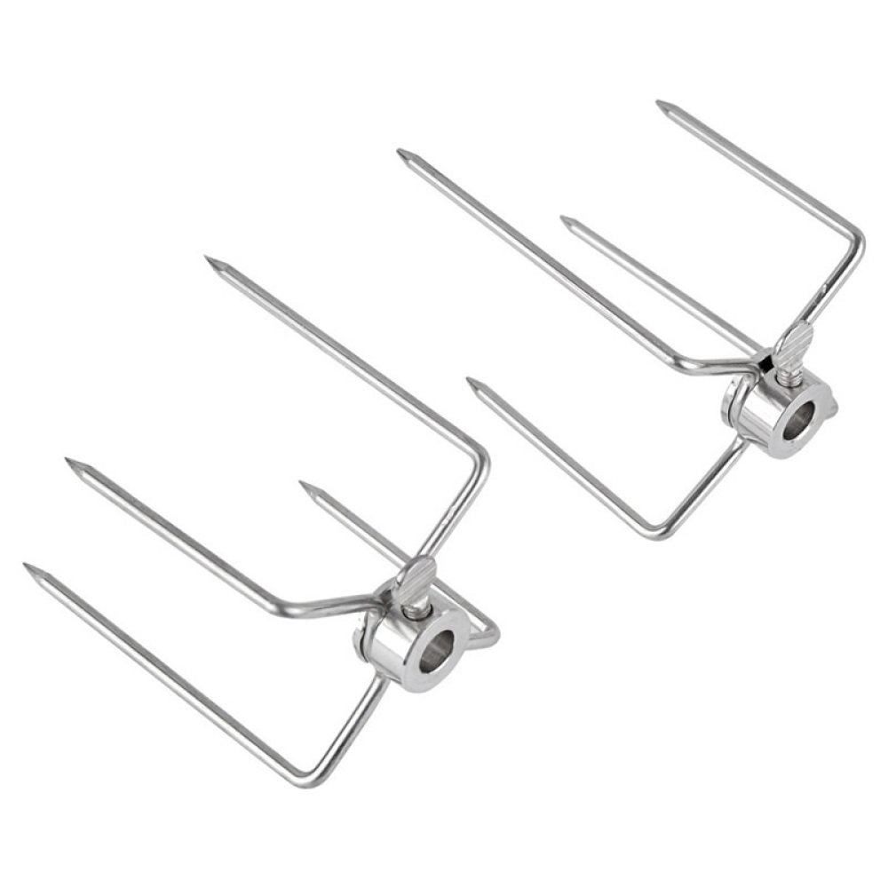 Grillgabeln, 2er-set, Grill- Und Campingzubehör, Kompatibel Mit 8 X 8 Mm Grillstäben