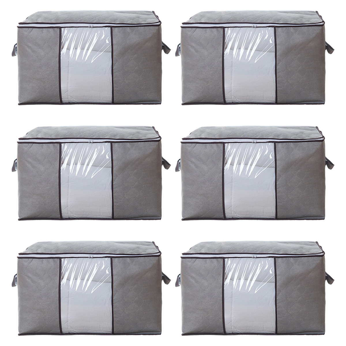 Faltbare Aufbewahrungstaschen (90 L, 6er-set) – Stabile Griffe, Dickes Material, Ideal Für Die Kleiderschrankorganisation