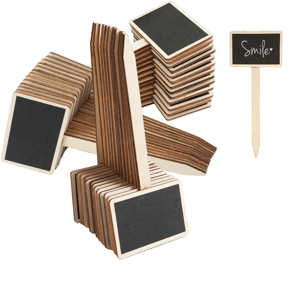 30 Stück T-förmige Gartenetiketten, 15 X 6,5 Cm Schwarze Pflanzenetiketten Aus Holz, Rechteckige Pflanzenetiketten Aus Holz