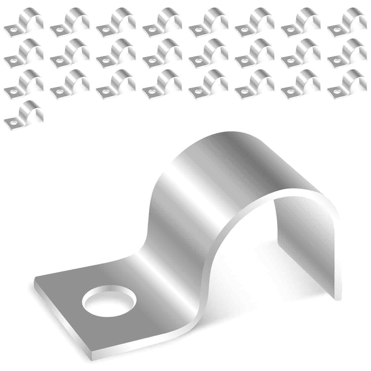 25 Stück Starre Zaunwand-kabelclips, 12 Mm Starre Zaunclips, Zaunbefestigungen Aus Edelstahl 304