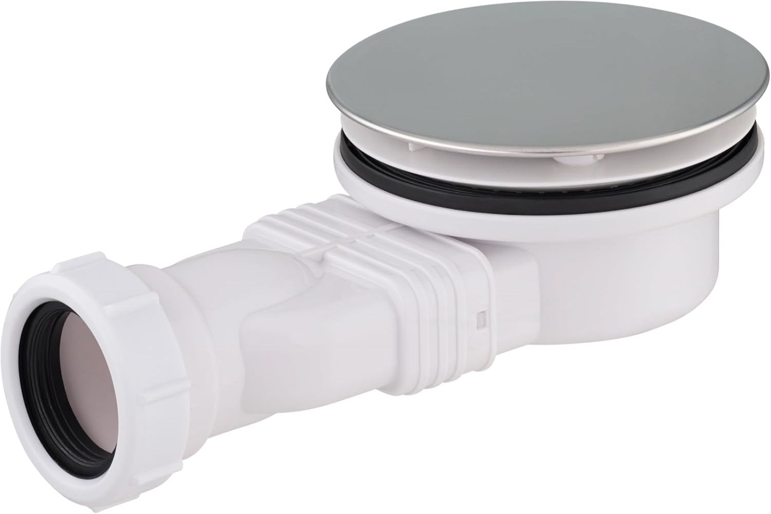 Extraflacher Duschablauf, 90 Mm Durchmesser, Für Extraflache Duschwannen Mit 60 Mm Durchlasshöhe 40 Mm Pvc-rohrablauf