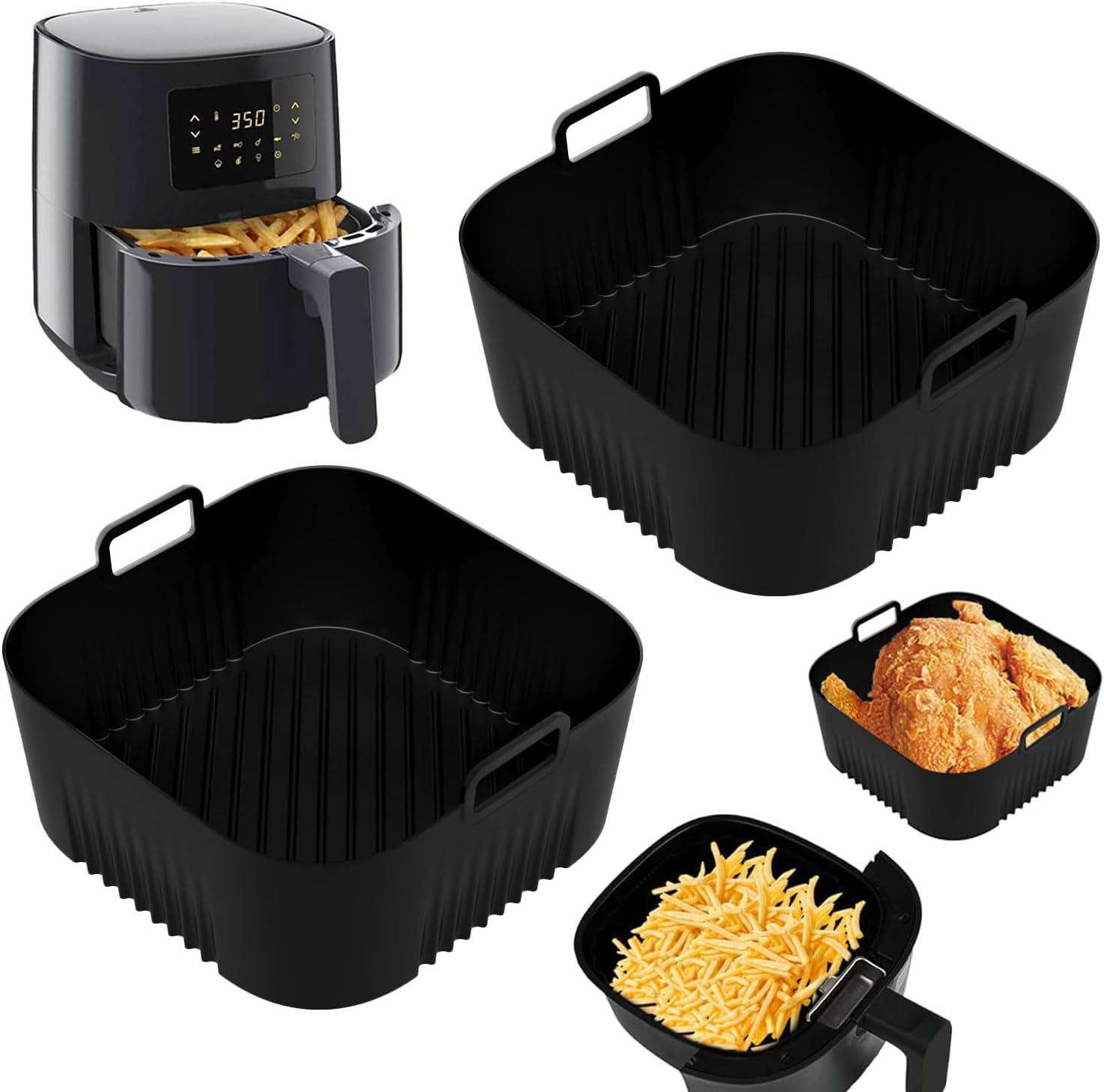 Silikon-airfryer-form, Hitzebeständig Bis 230 °c, Zubehör Für Philips 3000 (4,1 L), Gesundes Kochen