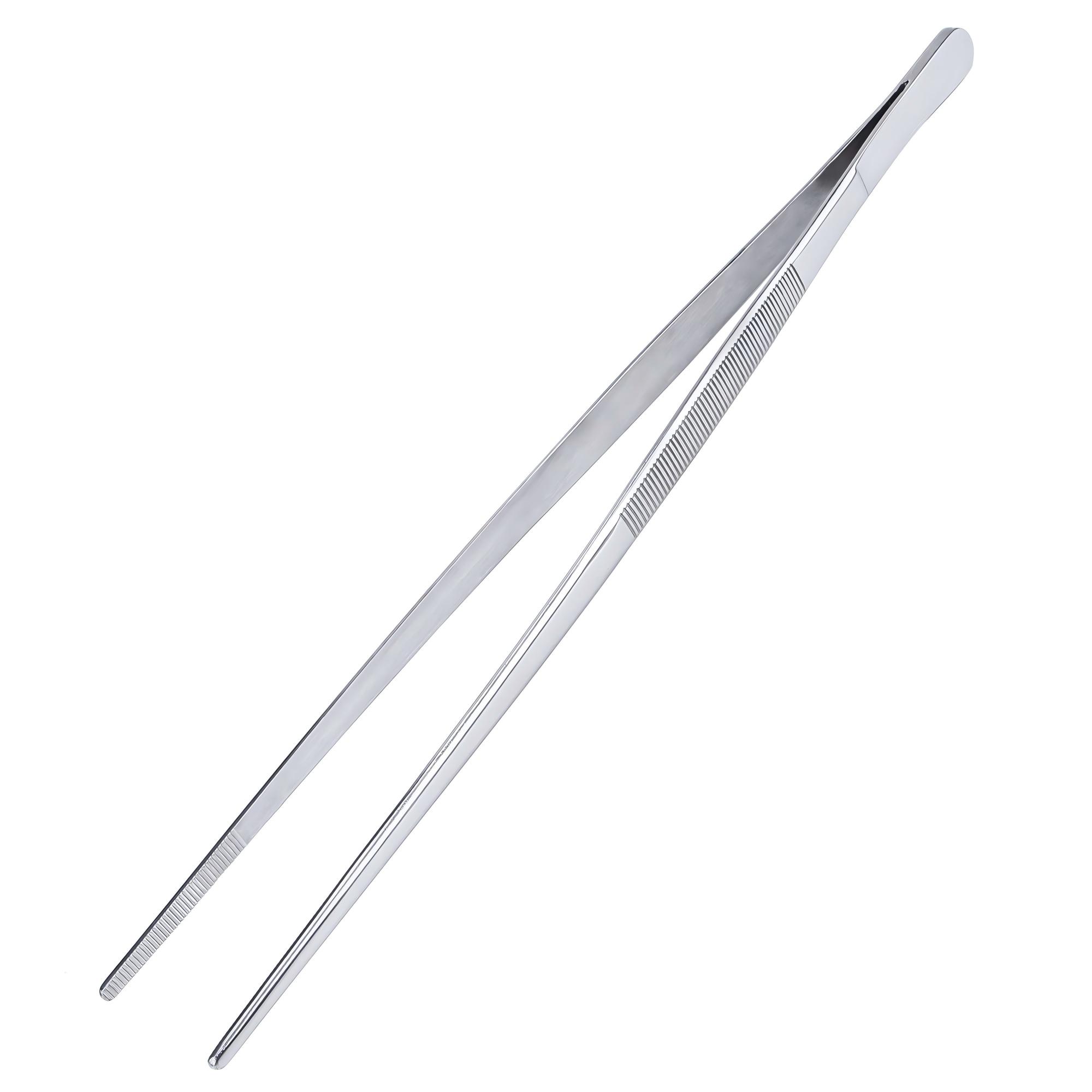 Grillzange & 30 Cm Edelstahlzange (silber, Gerader Kopf) - Grillzange & 30 Cm Edelstahlzange (silber, Gerader Kopf)