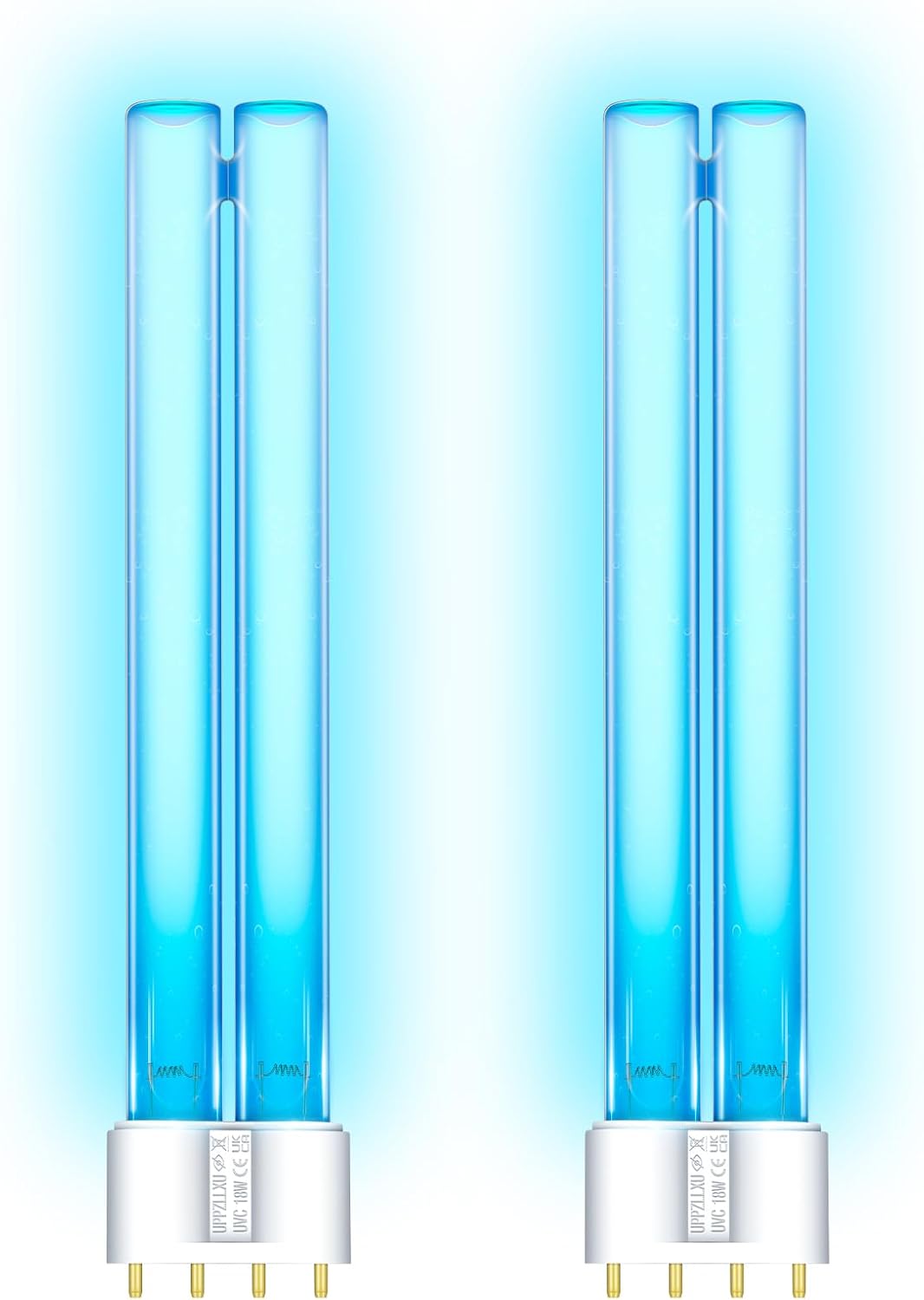 2er-pack Uvc-lampen, 18 W, 2g11-sockel, Quarzglas, Für Teichfilter - 2er-pack Uvc-lampen, 18 W, 2g11-sockel, Quarzglas, Für Teichfilter