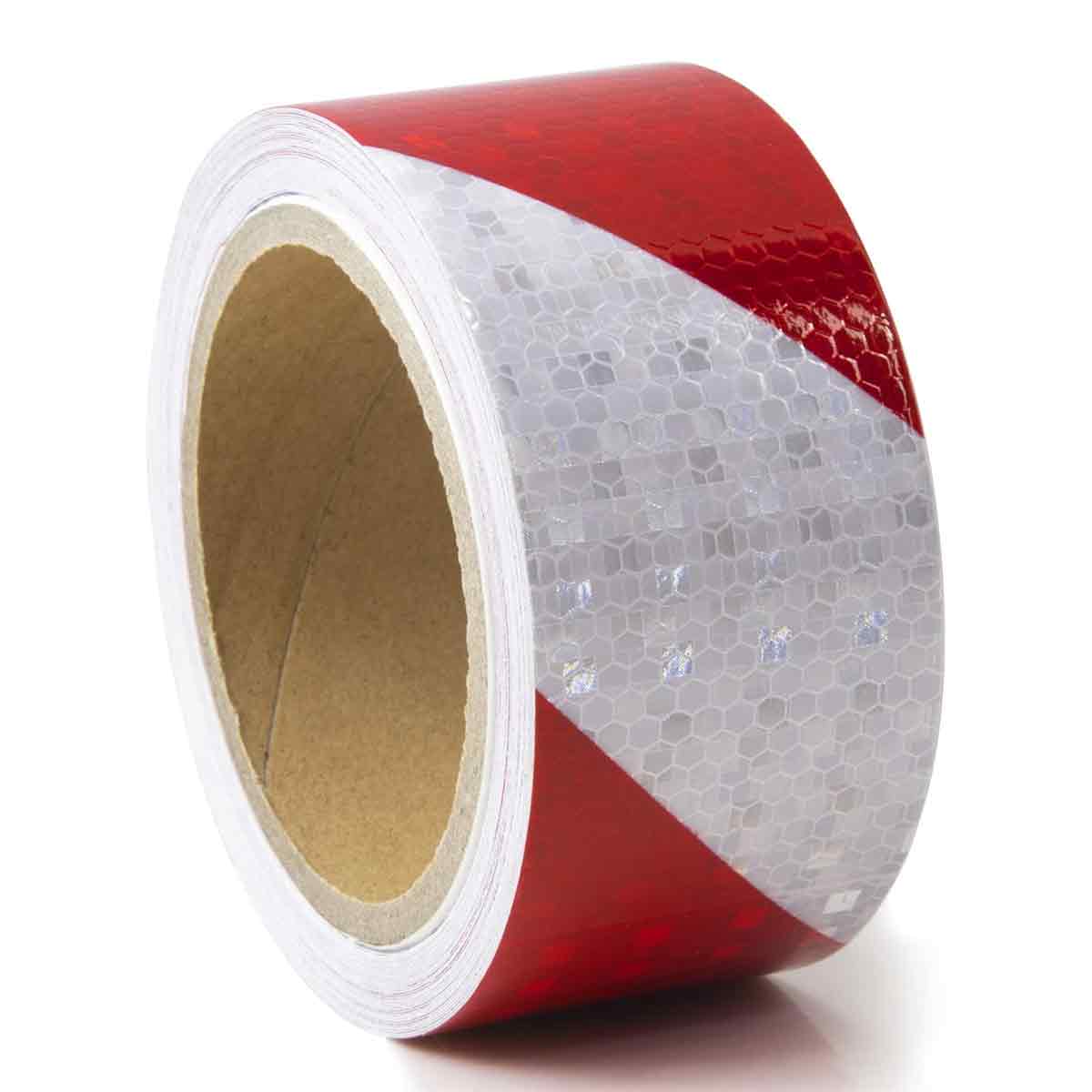 Reflektierendes Klebeband, Rot Und Weiß, 25 M X 5 Cm, Selbstklebend, Reflektierendes Warnband