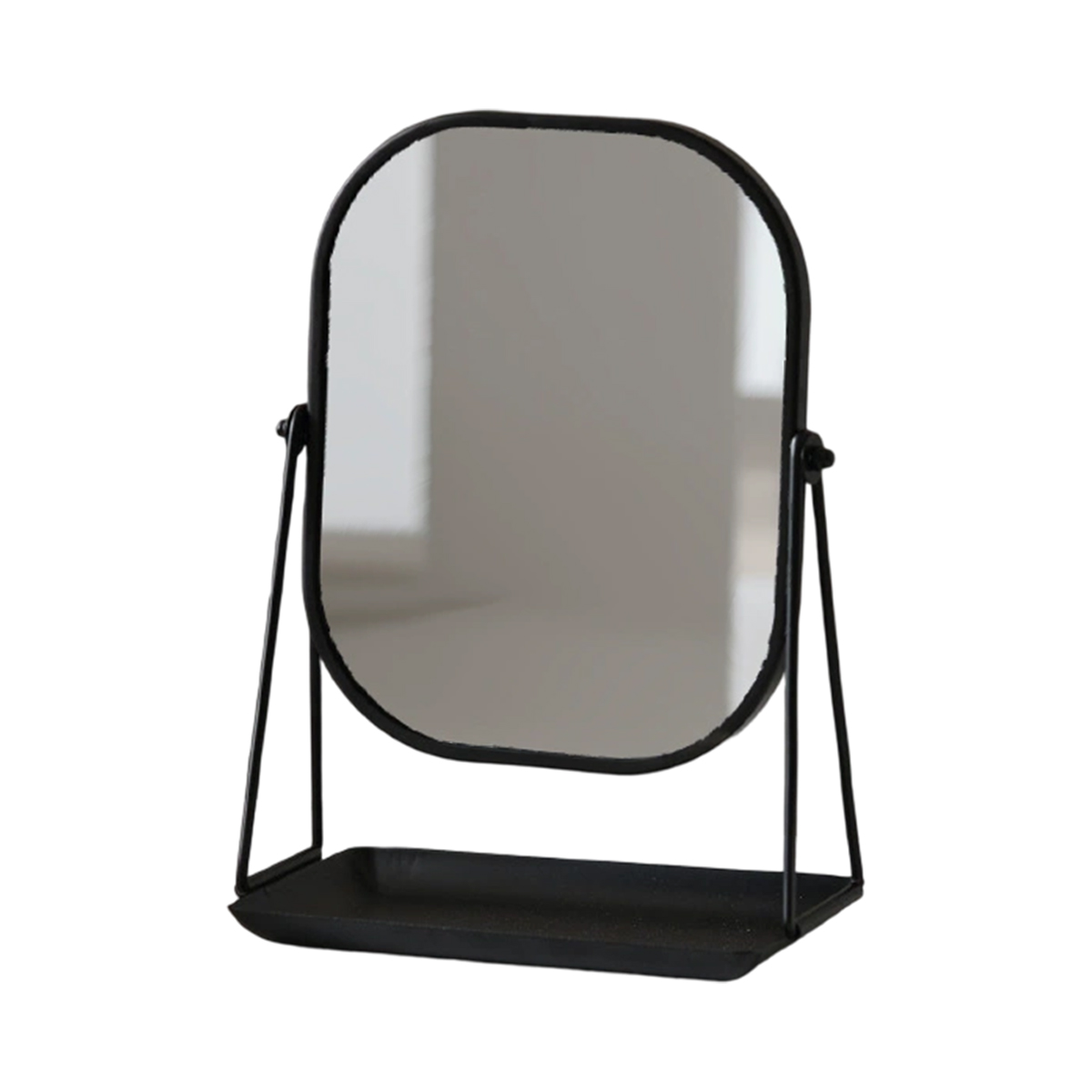 Kosmetikspiegel Mit Ablage – 18 X 22,6 Cm Tisch-schminkspiegel Mit Schmuckablage – Für Schlafzimmer, Schminktisch, Badezimmer