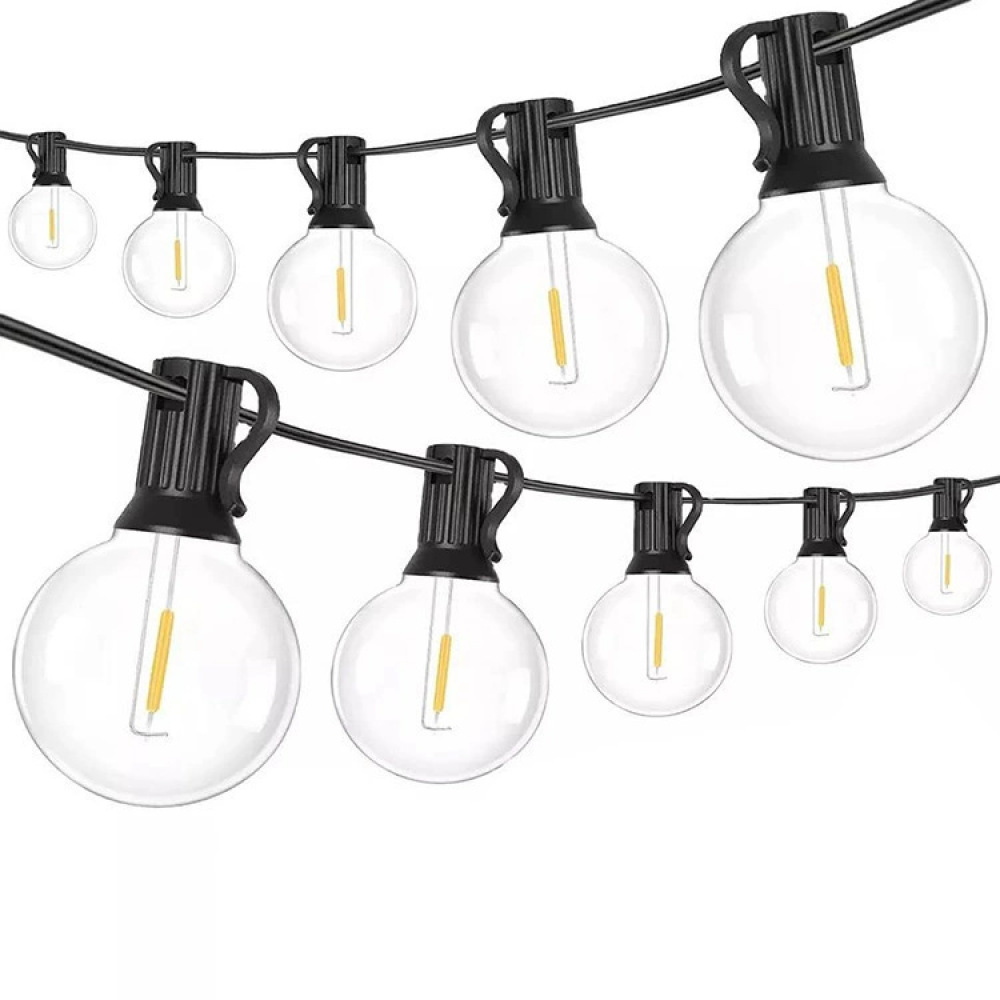Lichterkette Für Den Außenbereich, 15 M, 25+2 G40-led-lampen, Verbindbare Led-lichterkette, Wasserdichte Lichterkette Für Den Außenbereich