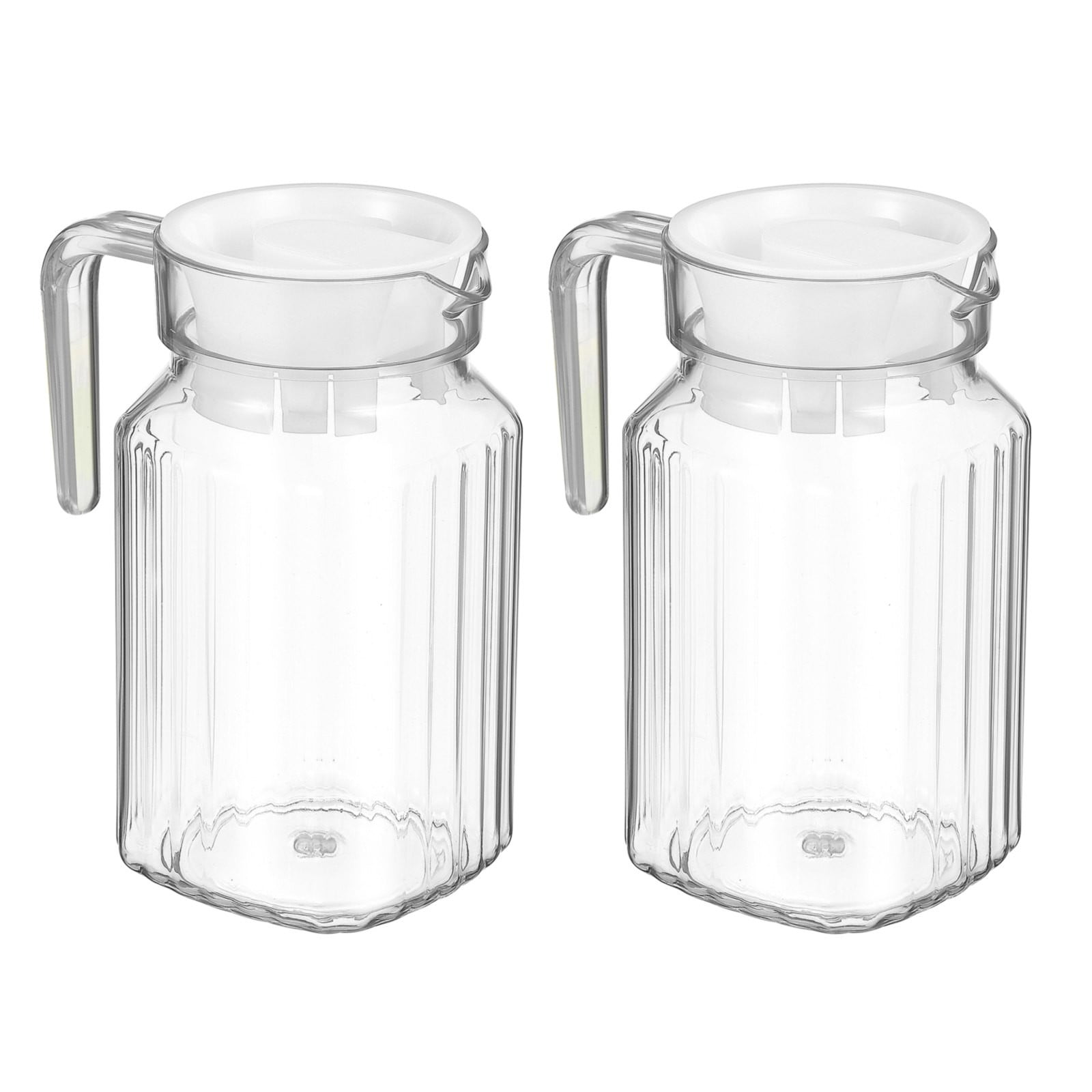 Set Aus 2 Quadratischen Borosilikatglas-krügen Mit Deckel Und Griff – Ideal Für Heiße/kalte Getränke Wie Eistee,