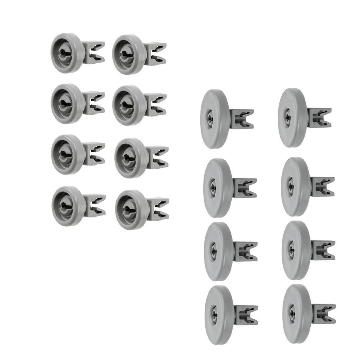 16 Geschirrspülerkorbrollen, 40 Mm Und 25 Mm Durchmesser, Kompatibel Mit Ikea Dw60 Und Rdw60