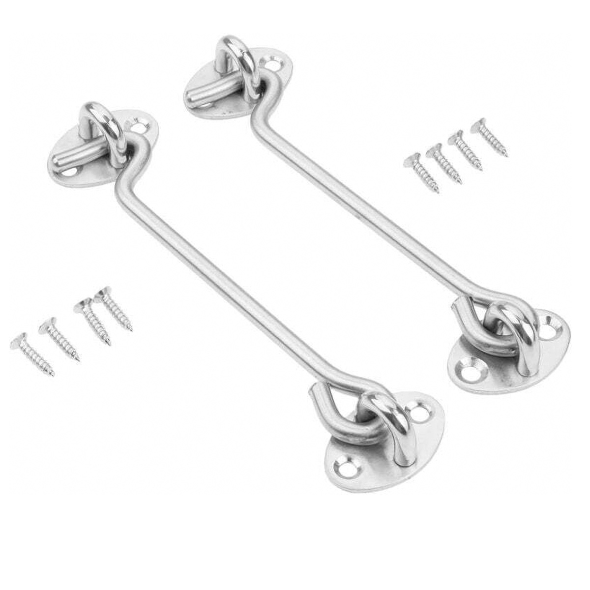 Set Mit 2 Edelstahl-kabinentürhaken, 300 Mm – 12 Zoll - Set Mit 2 Edelstahl-kabinentürhaken, 300 Mm – 12 Zoll