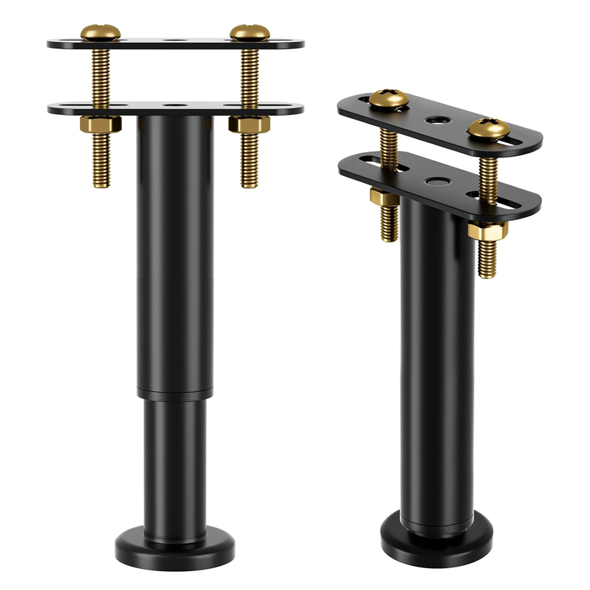 Set Aus 2 Stützbeinen, Höhenverstellbar 18-32 Cm, Aus Walzstahl, Für Bettgestell Und Mittellatten