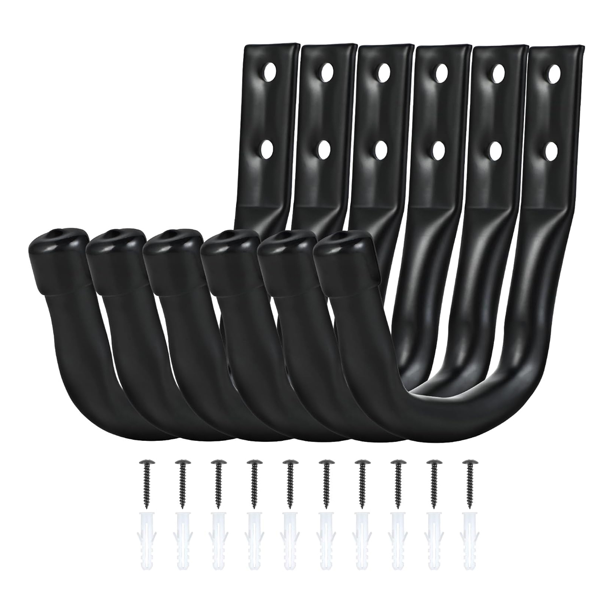 6-teiliges Garagenwandhaken-set, Robuste Hängehaken, Wandhalterungen Für Fahrräder, Leitern, Gartengeräte, Rohre, Mit V-förmigen Haken