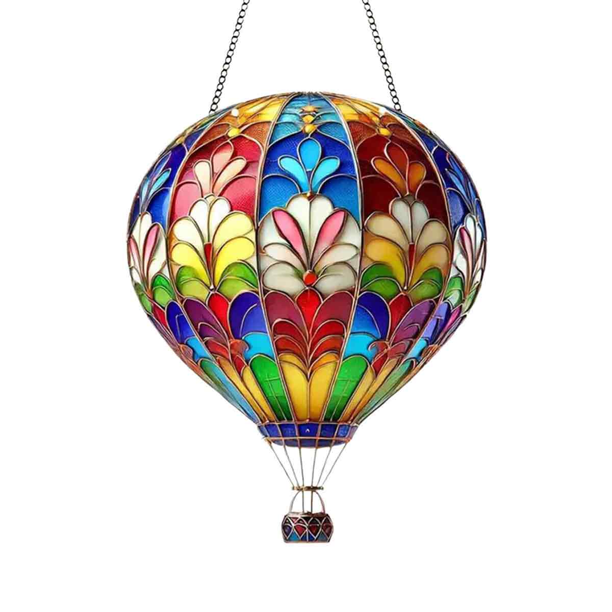 Solarlaterne In Form Eines Heißluftballons Mit Flackernder Flamme, Wasserdichte Hängelampe Für Den Außenbereich, Geeignet Für Garten, Hof, Terrasse Usw.