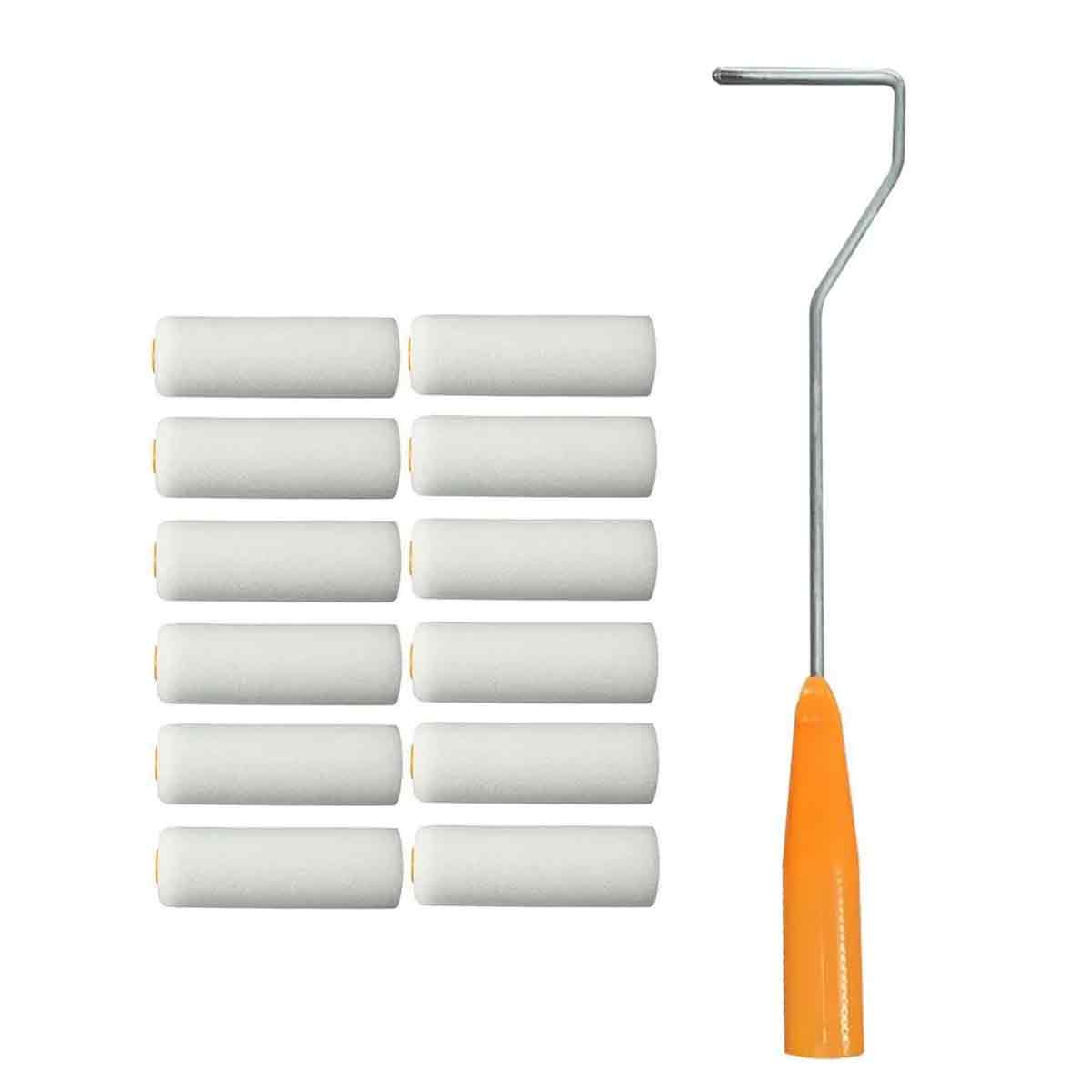1 Satz 100-mm-schaumgummi-farbroller + 12 Ersatz-pelzmäntel. - 1 Satz 100-mm-schaumgummi-farbroller + 12 Ersatz-pelzmäntel.