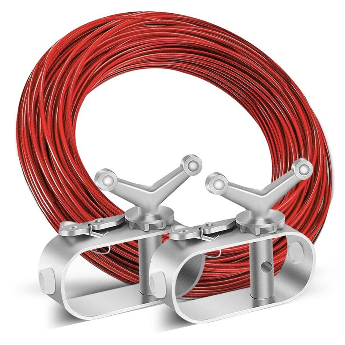 Drahtseilspanner, Poolabdeckungswinde, Poolabdeckungsschnur Mit 2 Stahlseilspannern, Ø 2,2 Mm, Länge 40 M, Spanner