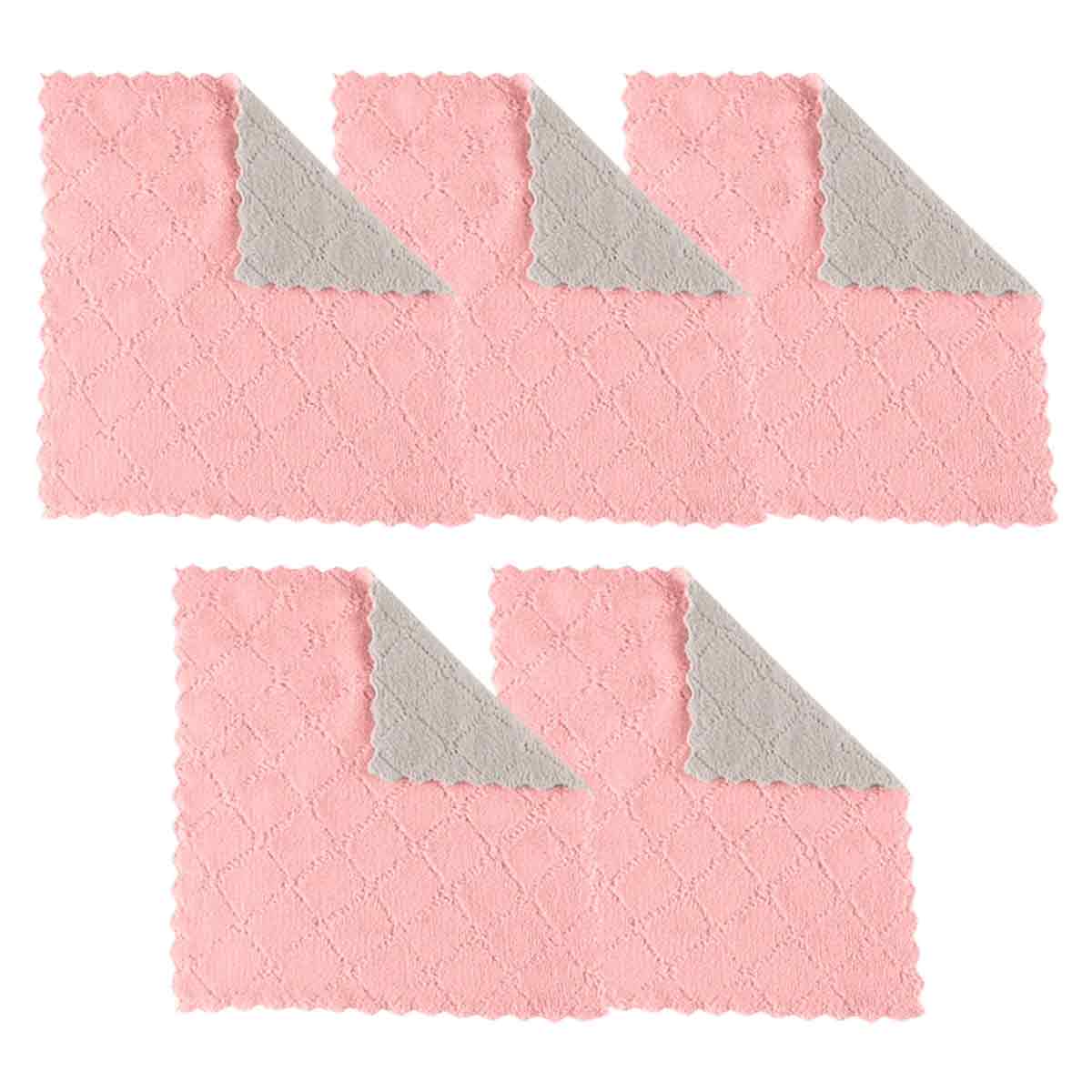 Winysin Set Mit 5 Wiederverwendbaren Korallen-saugtüchern Für Küche, Tee, Staubwischen Und Fensterreinigung