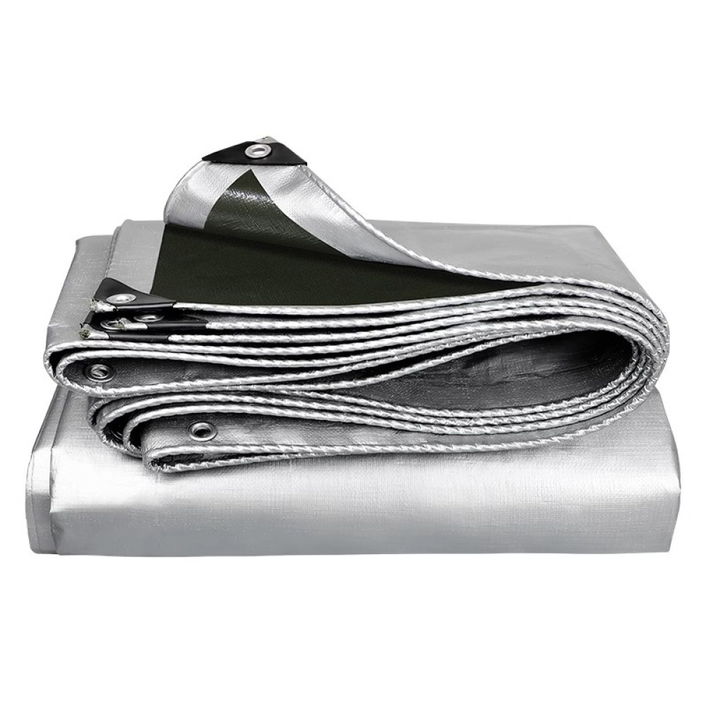 4x4m Polyethylen-plane, Wasserdicht, 280 G/m², Aluminiumösen, Gartenabdeckung
