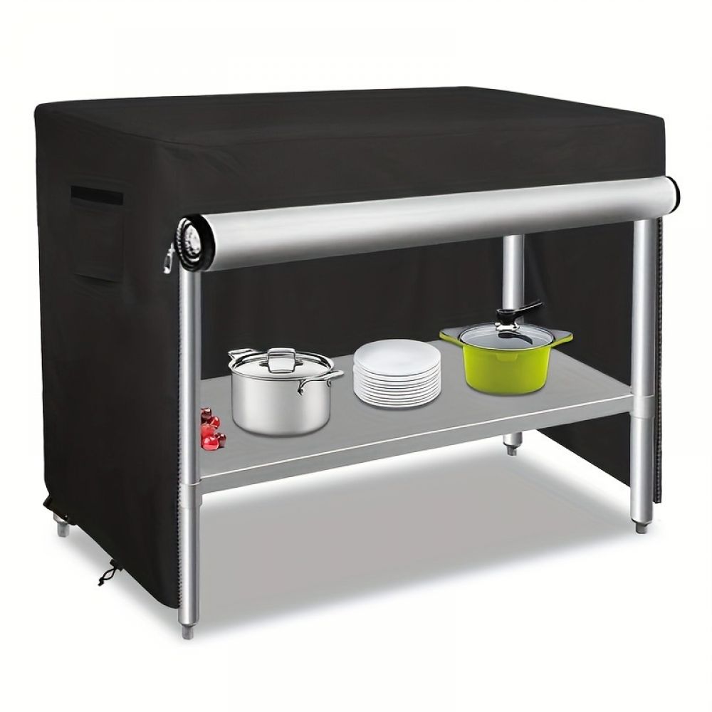 1 Housse Barbecue Imperméable 122x76x90cm Tissu Oxford Résistant Uv Pour Chariot Plancha Extérieur