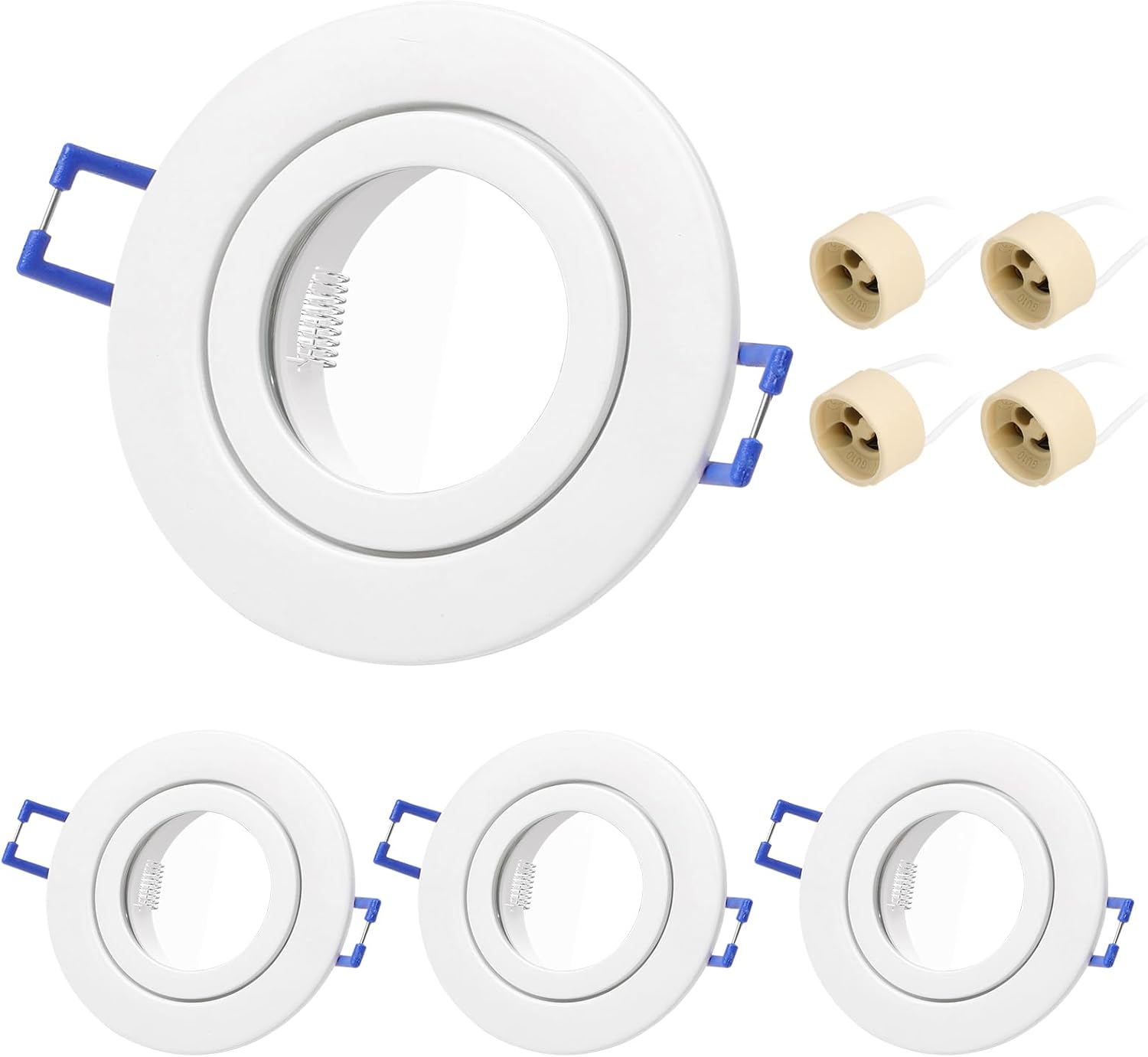 4er-set Einbaustrahler, Ip44, Aluminium, Gu10, Badezimmer - 4er-set Einbaustrahler, Ip44, Aluminium, Gu10, Badezimmer