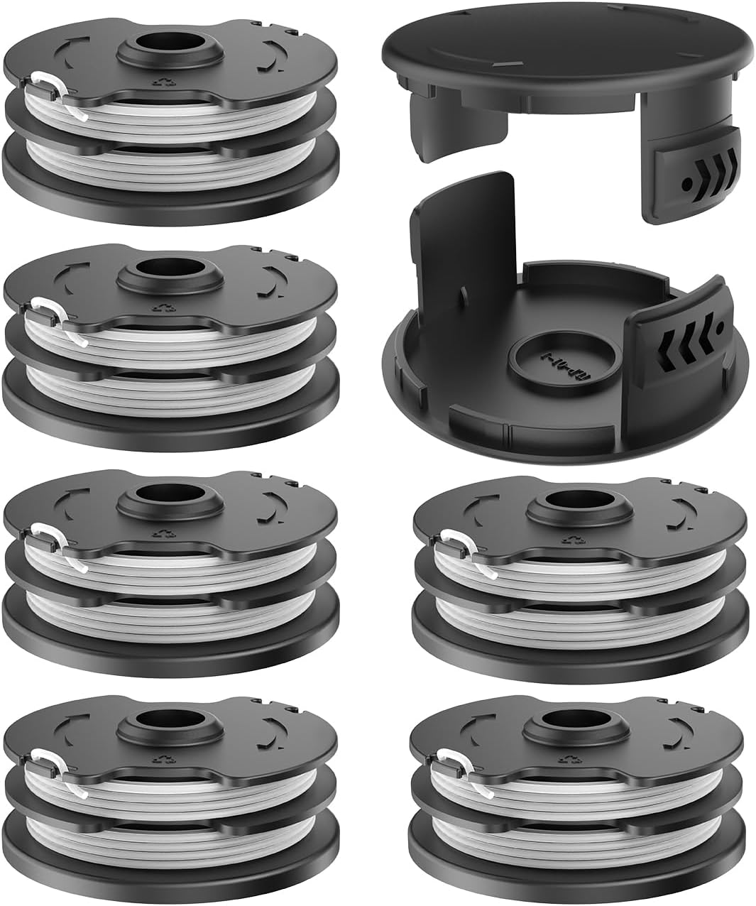 Ersatzspule, 2 Spulenkappen, 1,6 Mm Nylonfaden, Kompatibel Mit Parkside Prta 20-li, Für Garten-freischneider