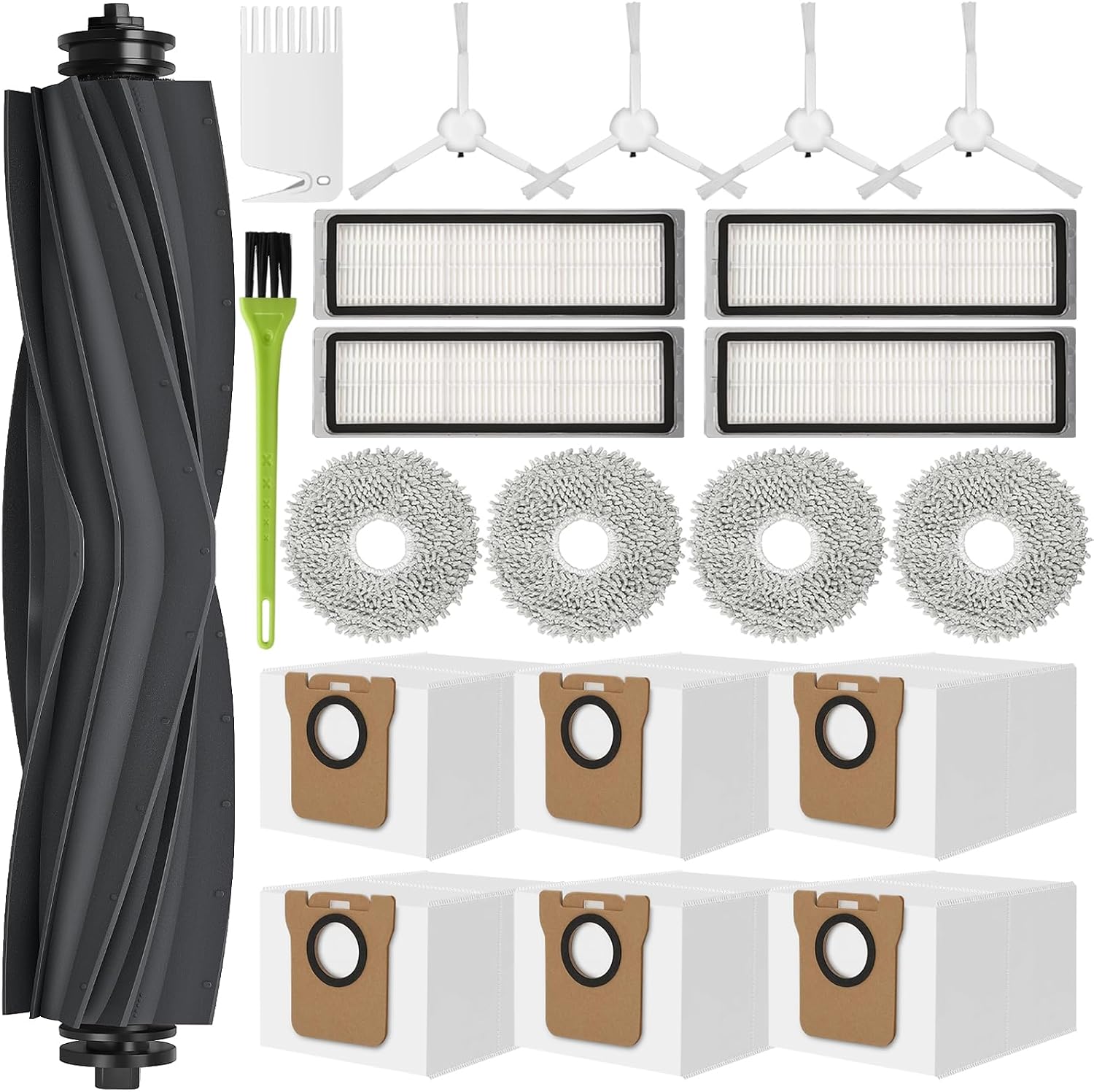 15 Zubehörteile Für Den Dreame L10s Ultra, 6 Staubbeutel, 4 Hepa-filter, 4 Seitenbürsten, Roboter-wartungsset