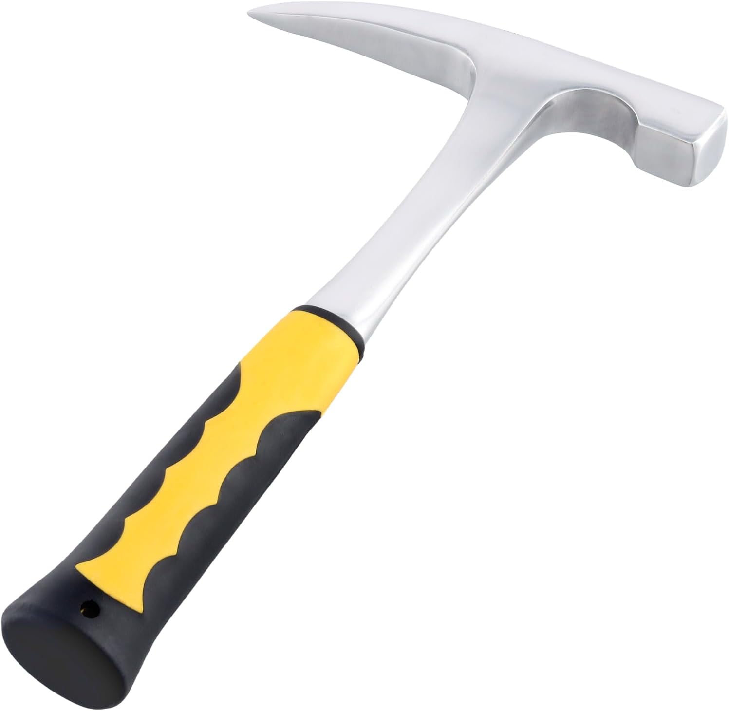 1 - Geologenhammer - Maurerhammer - Geschmiedeter Stahl Mit Hohem Kohlenstoffgehalt - Ergonomischer, Rutschfester Griff - Für Con