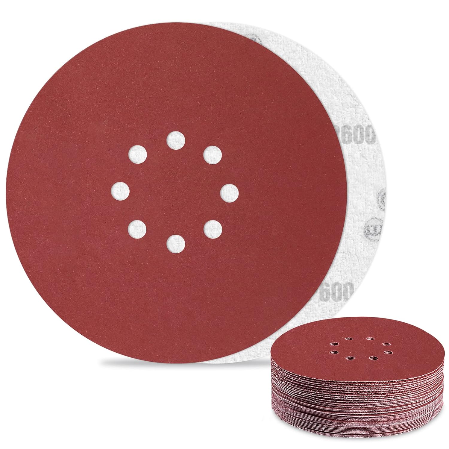 30 Schleifscheiben, 8 Löcher, Körnung 600, 225 Mm, Für Wandschleifer - 30 Schleifscheiben, 8 Löcher, Körnung 600, 225 Mm, Für Wandschleifer