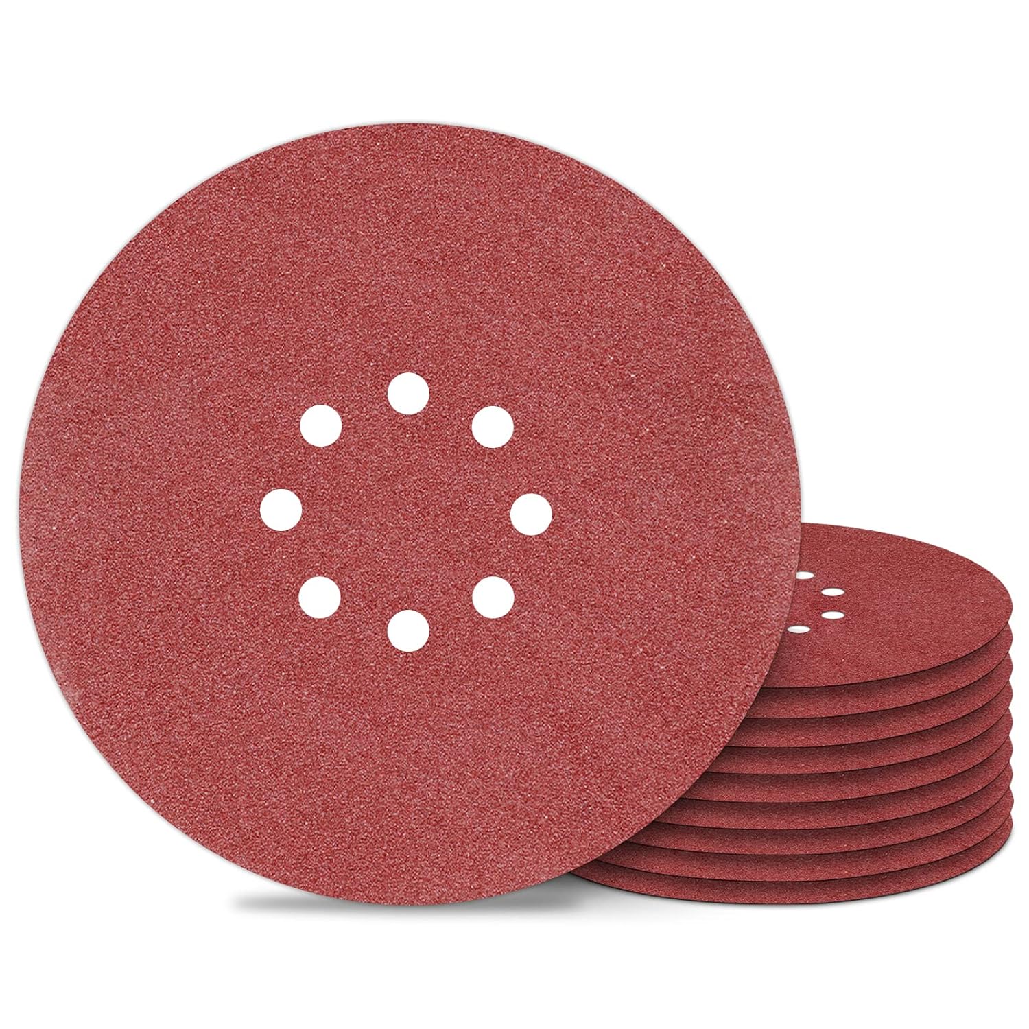 10 Schleifscheiben 225 Mm, 8 Löcher, Körnung 120, Für Wand- Und Giraffenschleifer