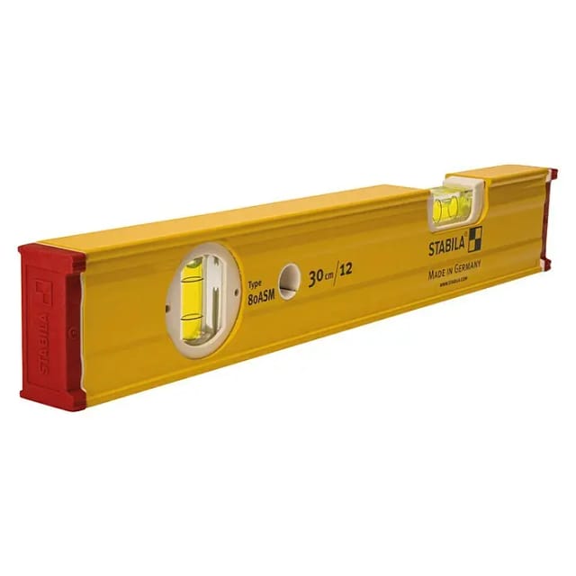 Stabila - Type 80 asm 19676 Leichtmetall-Wasserwaage mit Magnet 300 mm 0.5 mm/m