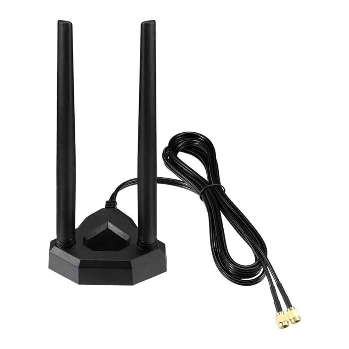 Dualband-wlan-antenne (2,4 Ghz, 5 Ghz, 5,8 Ghz) Mit Rp-sma-anschluss Für Pc-router, Omnidirektionale Wlan-antenne Mit 2 M Verlängerungskabel