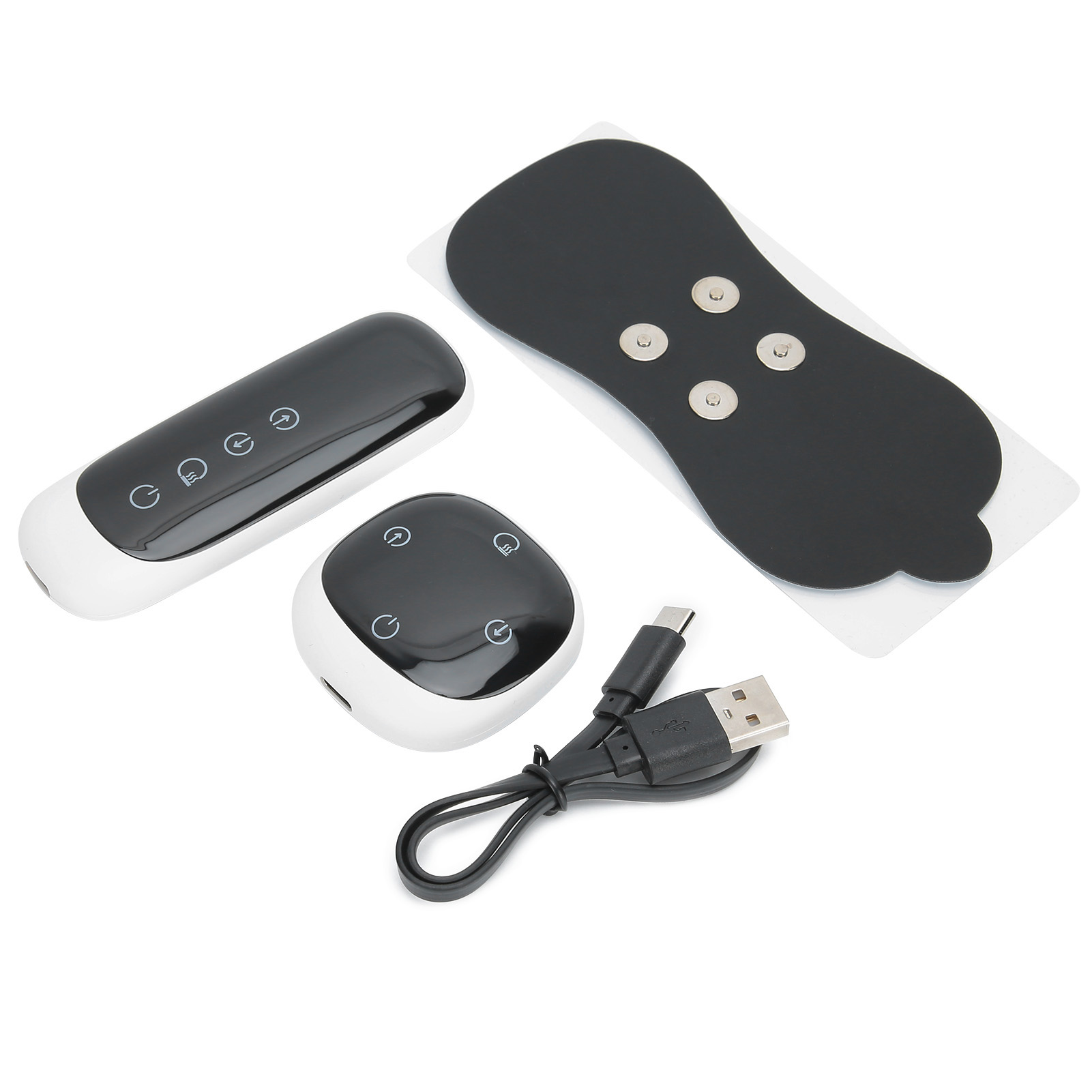 Mini-nackenmassagegerät Zur Schmerzlinderung Mit Ems-technologie, Kabelloses Massagepad Für Die Halswirbelsäule, Weiß