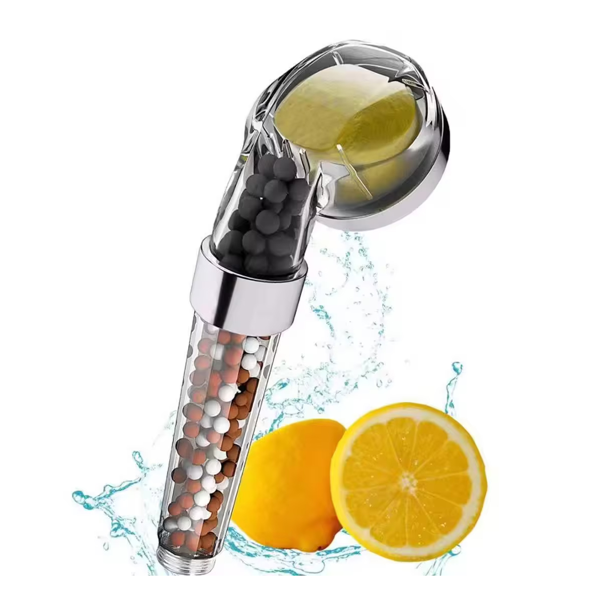 Aromatherapie-zitronenfilterdusche, Spa-massagedusche, Negativ-ionen-dusche Mit Maifan-stein, Erhöhter Druck