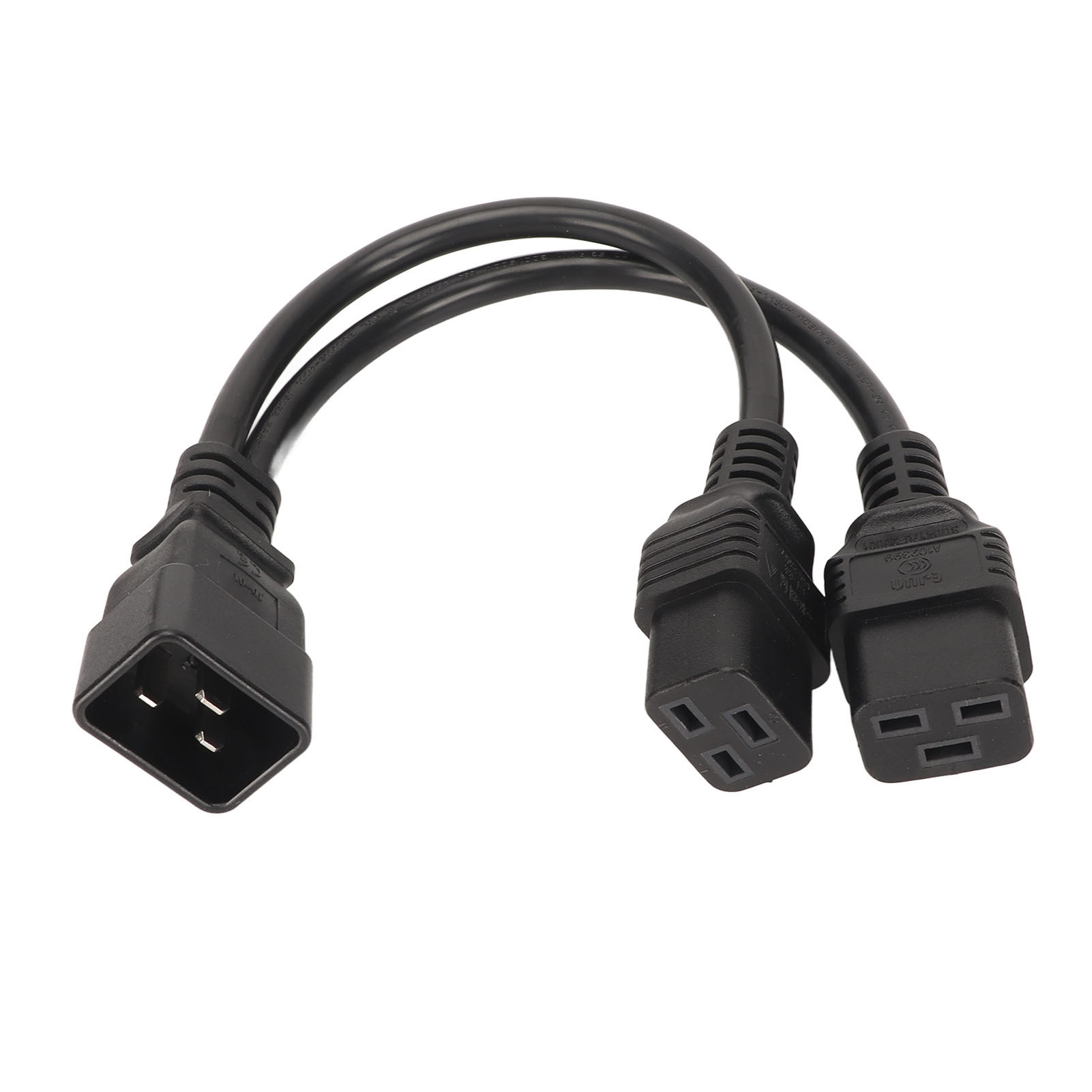 Universal-y-doppel-y-stecker Iec320 C19 Zu C20 (weiblich/männlich) Für Schreibtischlampe Und Lcd-monitor Mit 12,6 Zoll