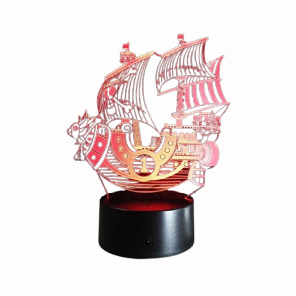 3d-lampe – One Piece Thousand Sunny – Acryl – 7 Farben – Touch-steuerung - 3d-lampe – One Piece Thousand Sunny – Acryl – 7 Farben – Touch-steuerung