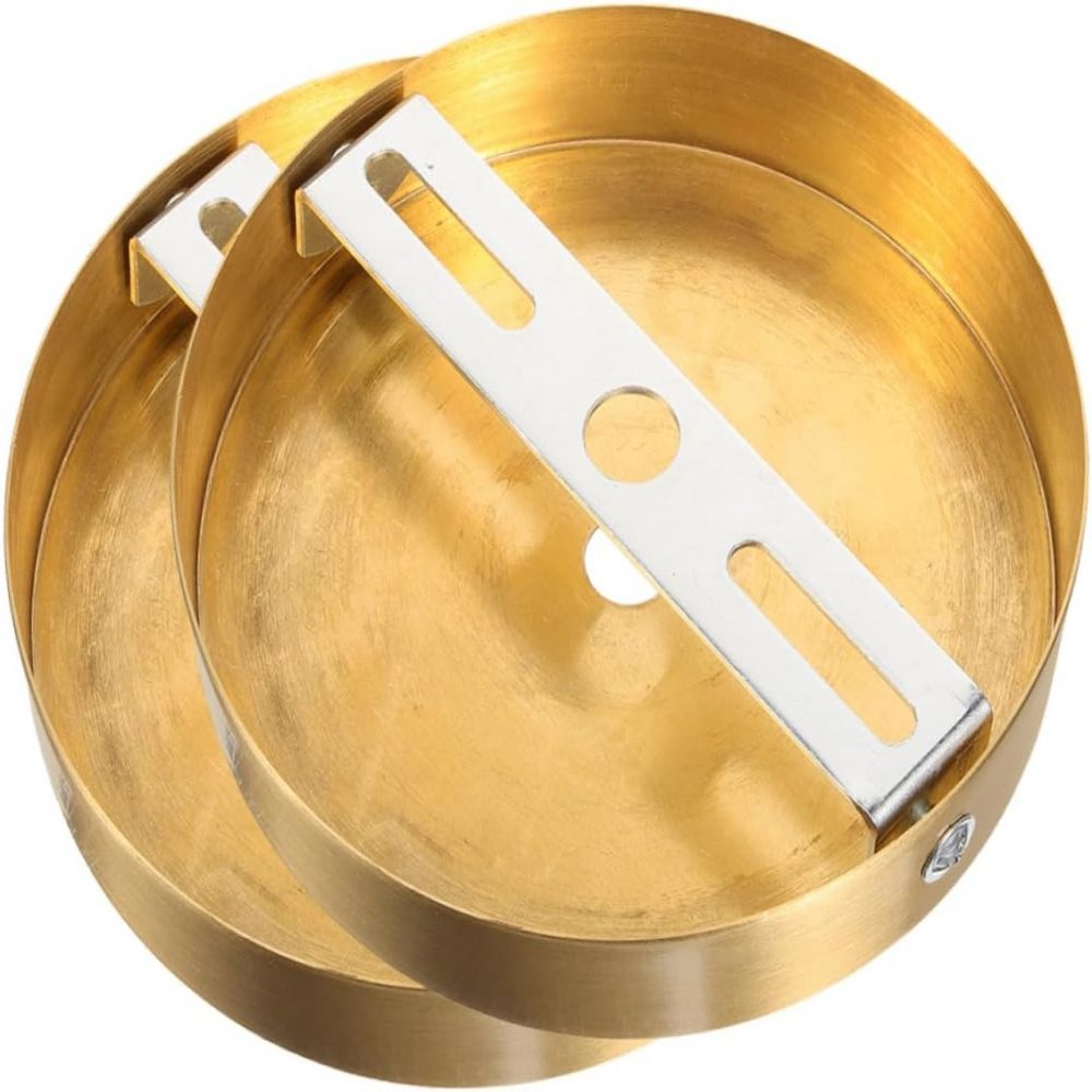 Set Aus 2 Vergoldeten Messing-montageplatten Für Kronleuchter Und Wandleuchten, Moderne Deckenleuchtenbasis Für Pendelleuchten