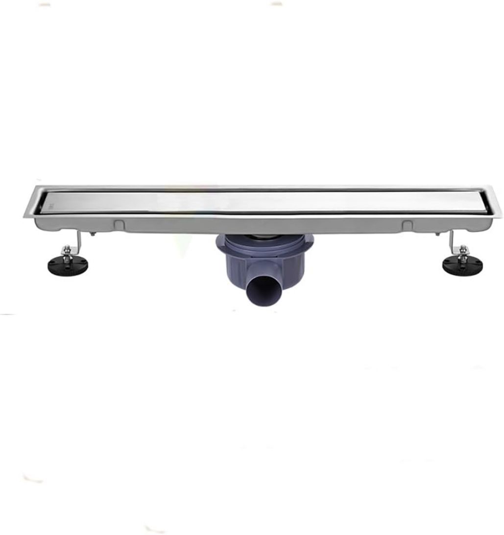 Duschablauf, 50 Cm, 360°-siphon, Geruchsdichter Bodenablauf, Unsichtbar, Für Über- Und Unterdruck Geeignet, Doppelte Filtration, Gefliest