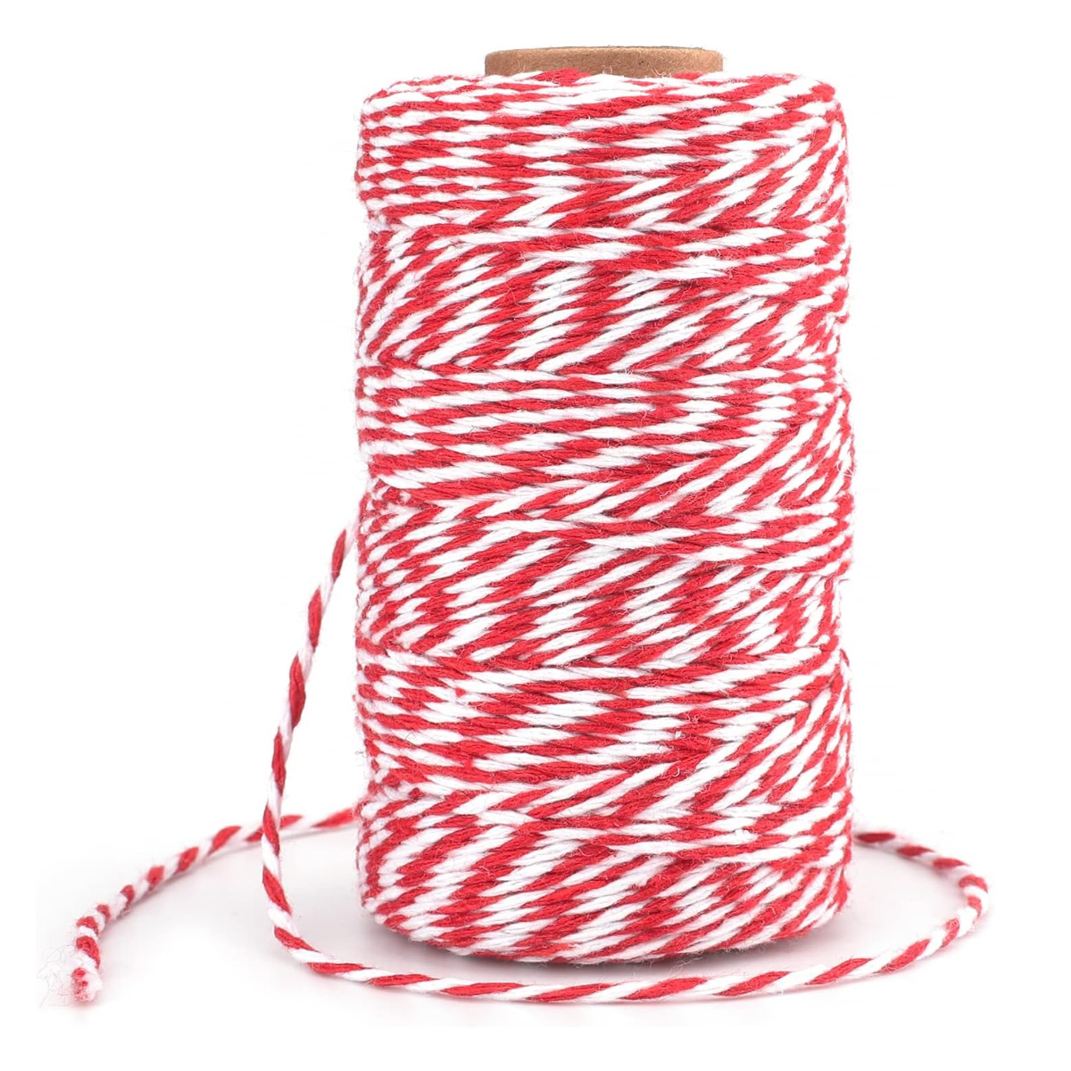 100 M Rote Und Weiße Weihnachtsschnur Aus Strapazierfähiger Baumwolle, Ideal Zum Kochen, Für Metzger, Bastelarbeiten Und Als Weihnachtsgeschenk.