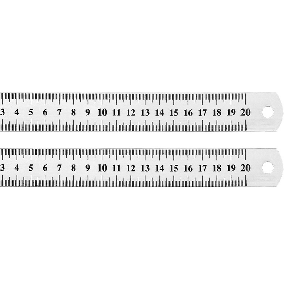 20 Cm Doppelseitiges Präzisionslineal Aus Edelstahl - 20 Cm Doppelseitiges Präzisionslineal Aus Edelstahl
