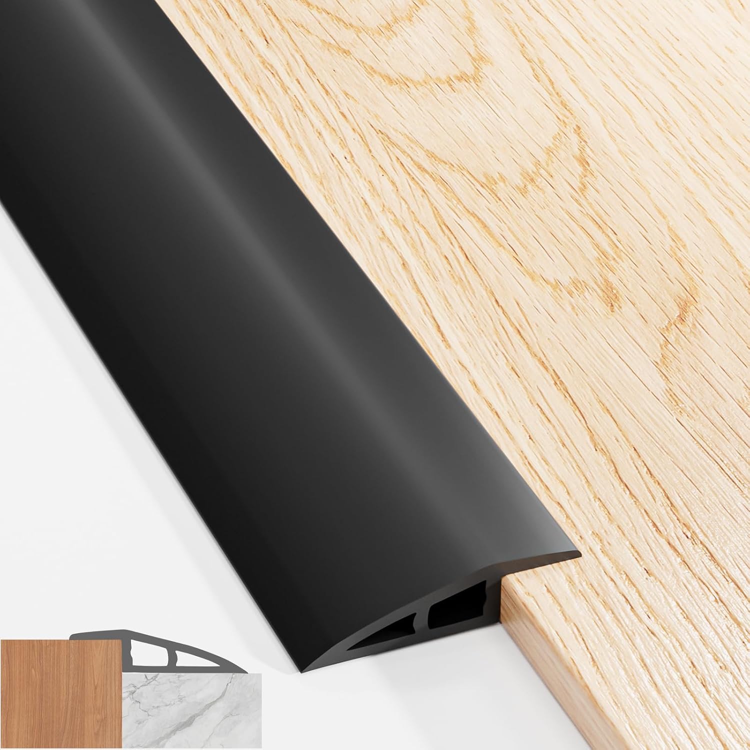 Selbstklebende Schwellenleiste, 100 X 5 Cm, Pvc, Höhenverstellung 5–10 Mm, Wasserdicht, Für Den Innenbereich