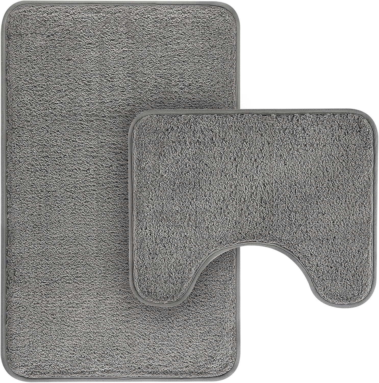 Set Mit 2 Rutschfesten Badematten, Bestehend Aus 1 Badematte (50 X 80 Cm) Und 1 Wc-matte (50 X 40 Cm), Badematte In Mittlerer Größe
