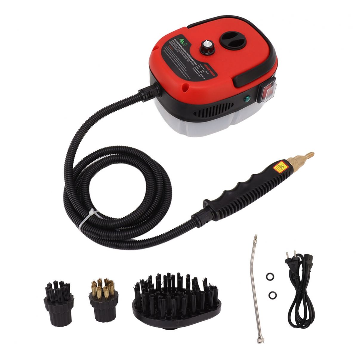 Tragbarer Dampfreiniger, 2500 W, 3 Bar, Hochdruck, Hohe Temperatur, Schnelle Aufheizzeit, 220-v-eu-stecker, Rot