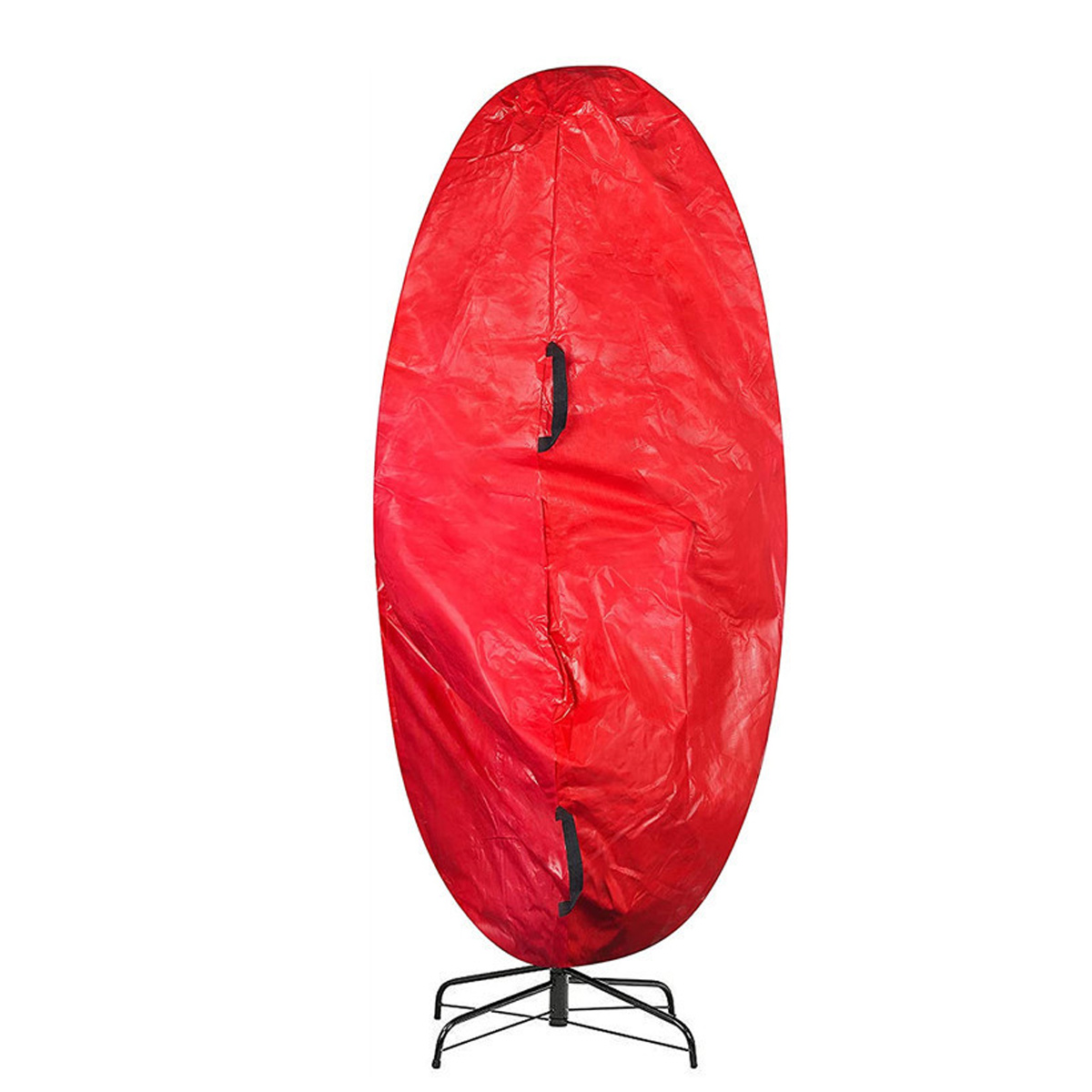 Vertikale Aufbewahrungstasche Für Künstliche Weihnachtsbäume 76 X 152 Cm, Rot, Mit Reißverschluss, Tragegriffen Und Kordelzug, Für Aufgebaute Künstliche Weihnachtsbäume, Kompatibel Mit Formbäumen.