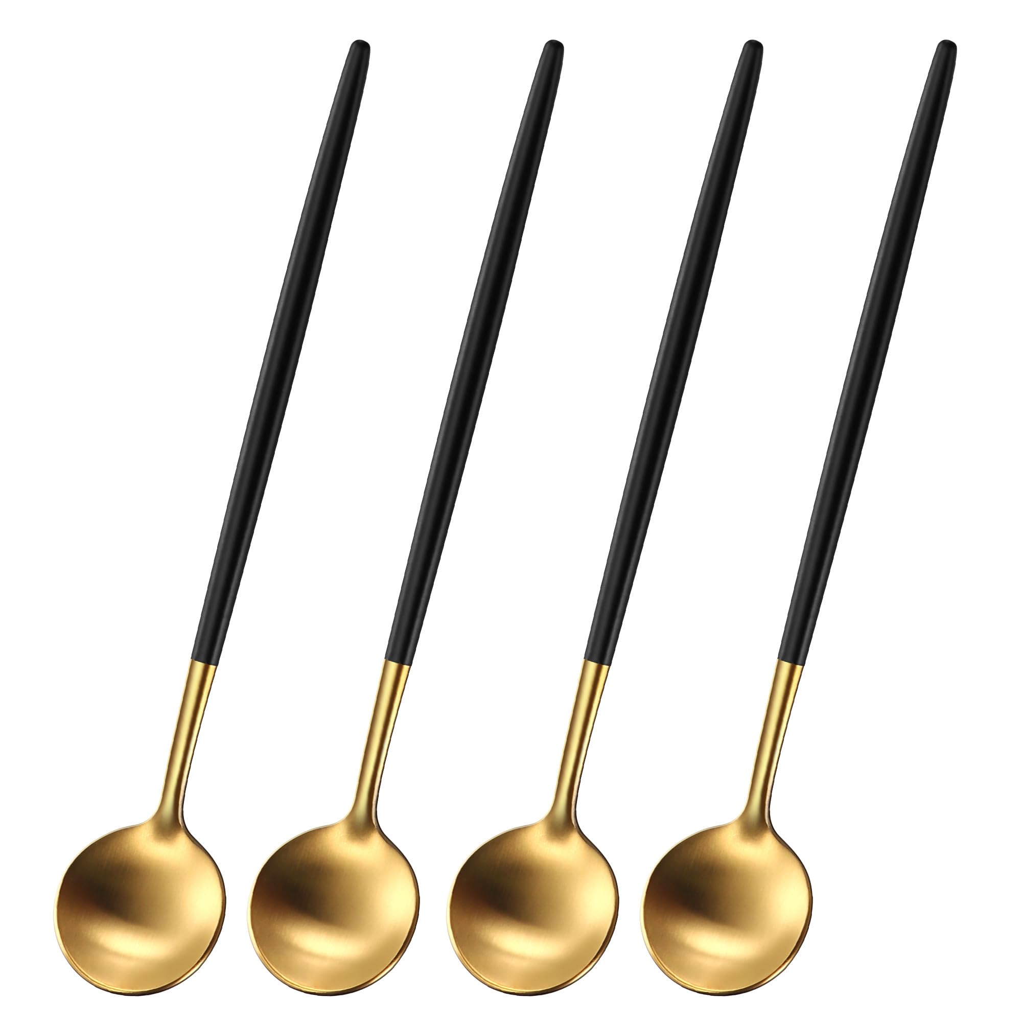 Eiskugeln – 4er-set – Schwarz Und Gold – Mattes Finish - Eiskugeln – 4er-set – Schwarz Und Gold – Mattes Finish