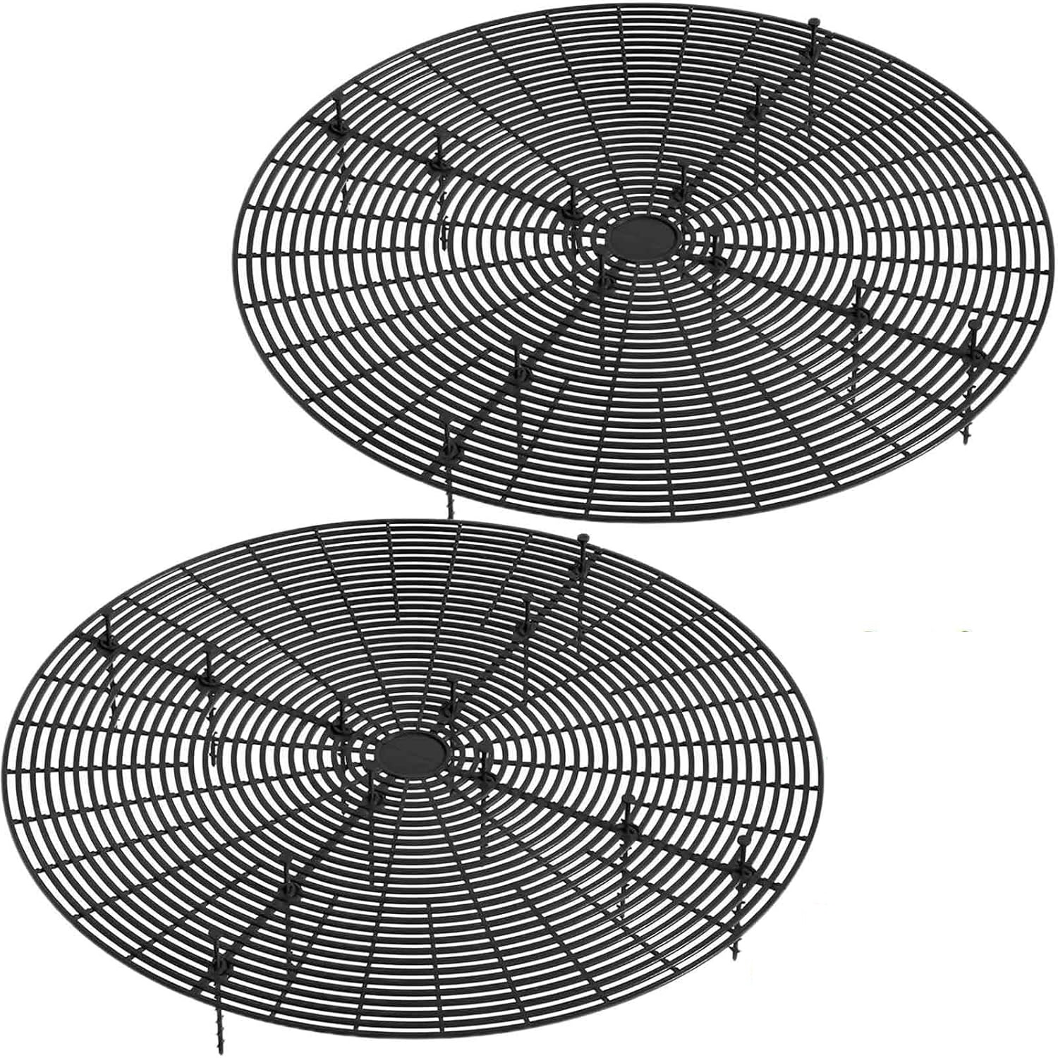 Set Aus 2 Großen, Zuschneidbaren Blumennetzen Mit Tiefer Stütze, Topfdeckel, Haustierfreundlich, 52 Cm (schwarz)