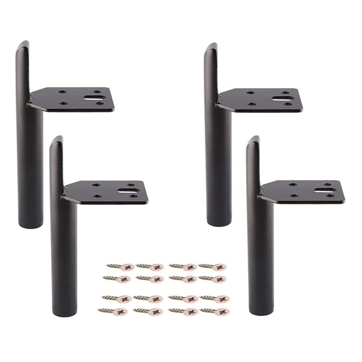 Moderne Möbelbeine, Ersatzbeine Für Schränke, Tische Und Betten, Inklusive Schrauben, Schwarz – 20 Cm