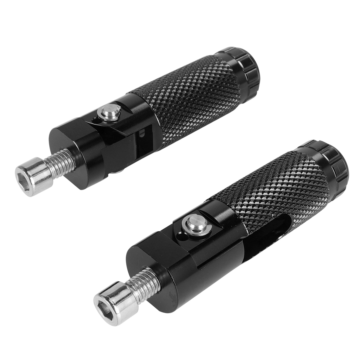 Klappbare Motorrad-fußrasten, Universelle 90-grad-fahrrad-fußrasten, 8 Mm Cnc-gefräste Aluminium-fahrrad-fußrasten (paar, Schwarz)
