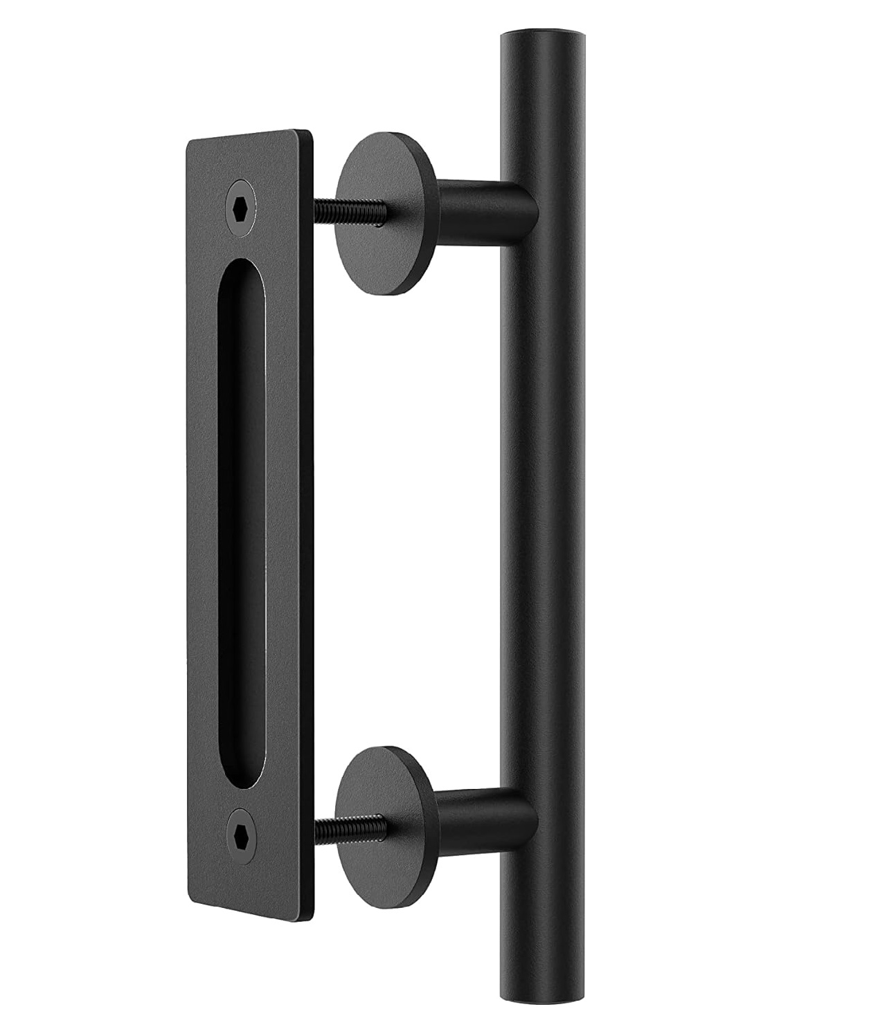 30 Cm Schiebetürgriff, Schwarz, Großes Rustikales Design, Geeignet Für Tore Und Garagen