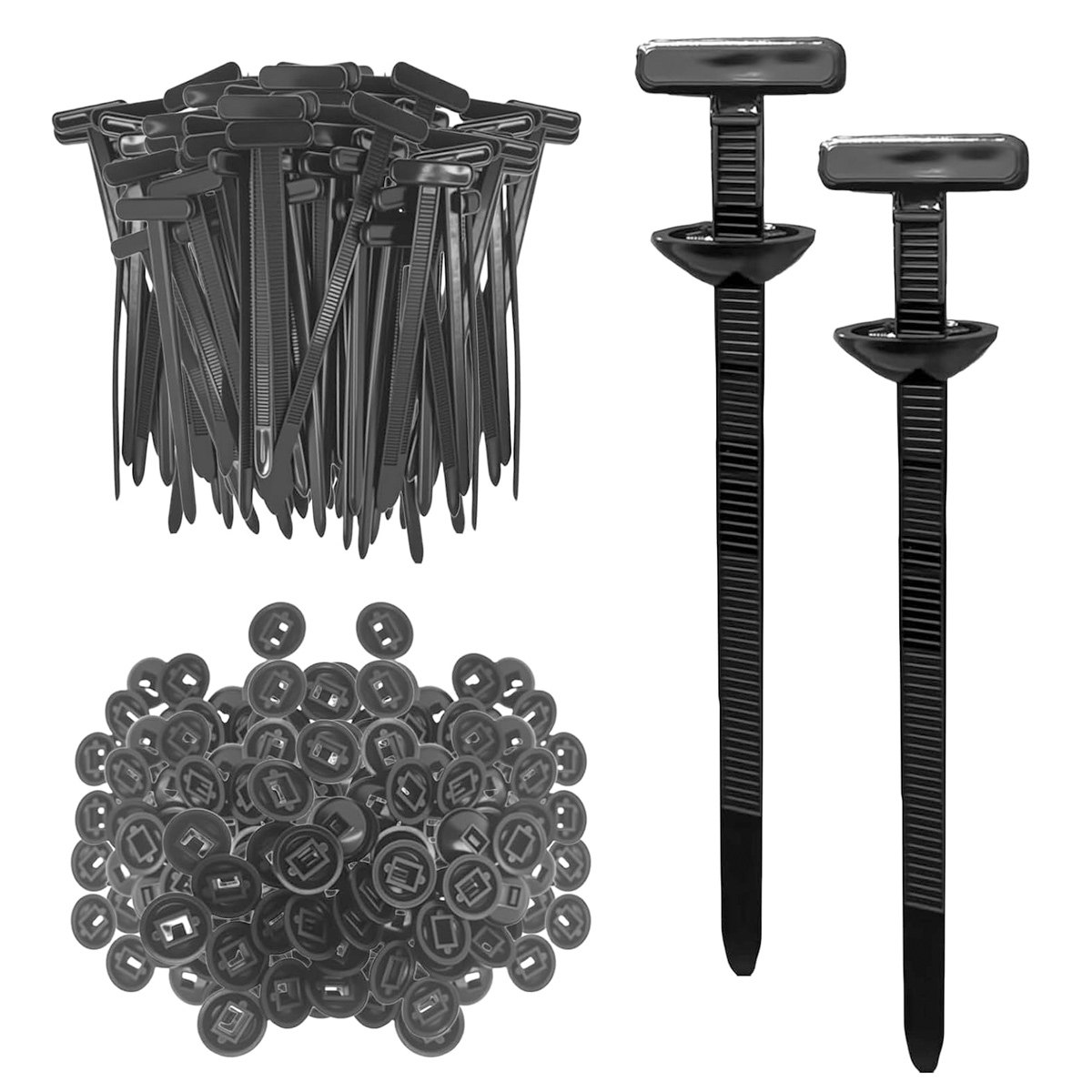 Kabelbinder, 100 Stück Universal-kabelbinder Aus Nylon, Schwarze Kunststoff-kabelbinder Für Alltägliche Autoreparaturen