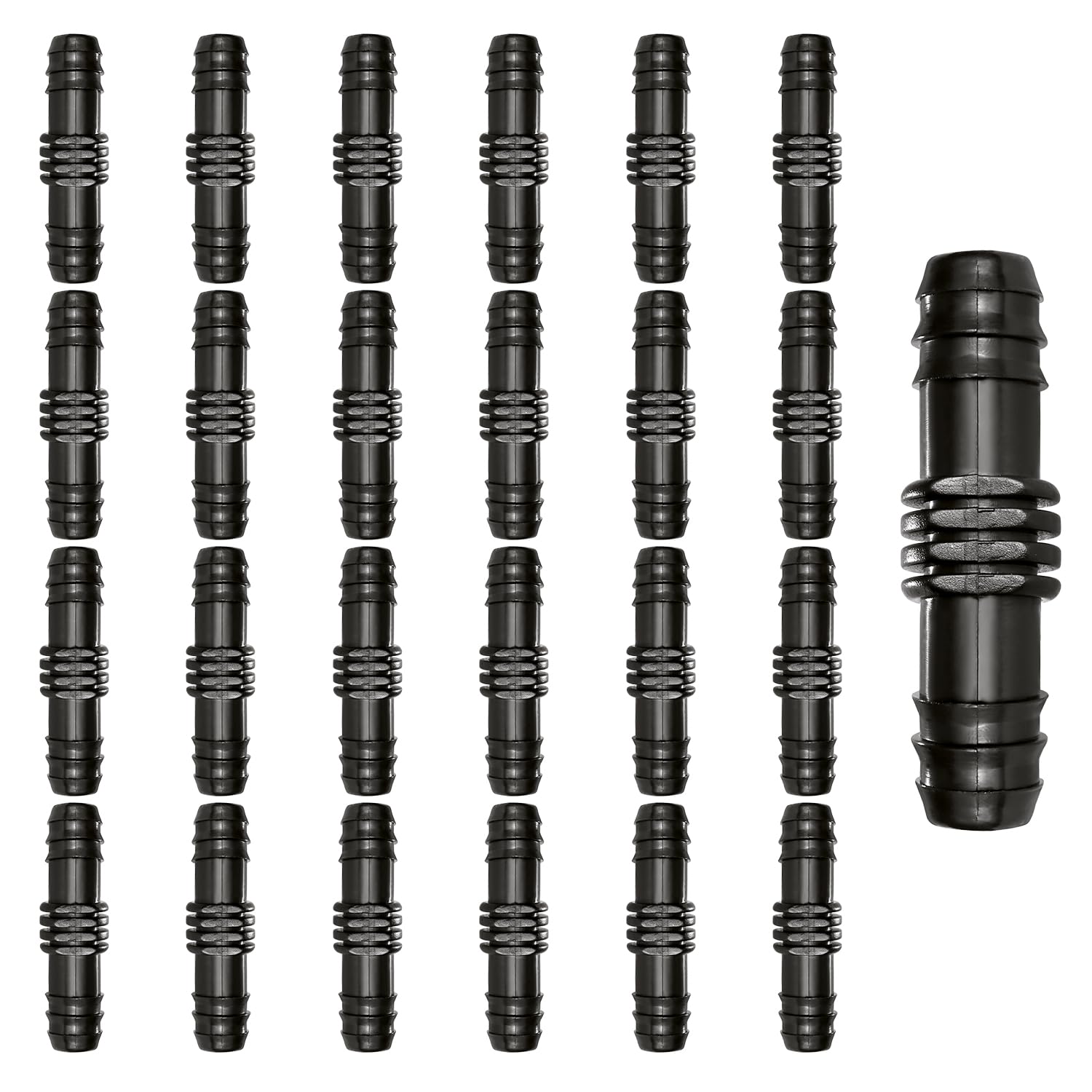 25 Schlauchanschlüsse, 16 Mm, Schwarzes Plastik, Lange Schnur, Bewässerungssystem