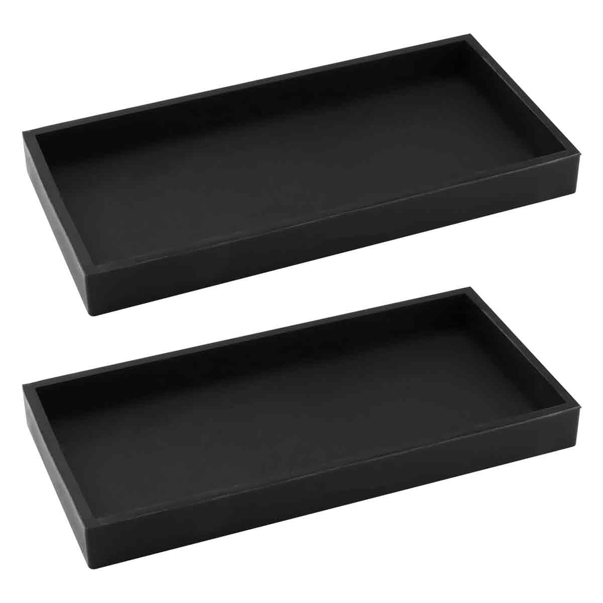 Rechteckige Schwarze Silikonschale, Langlebig, Leicht Zu Reinigen, Für Schmuck, Kosmetik Und Toilettenartikel